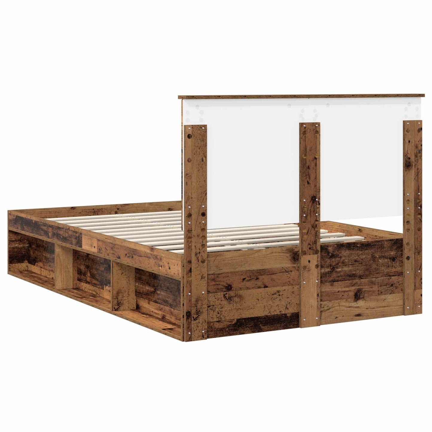 Bed Frame with Headboard Old Wood 120 x 200 cm Solid Pine Wood