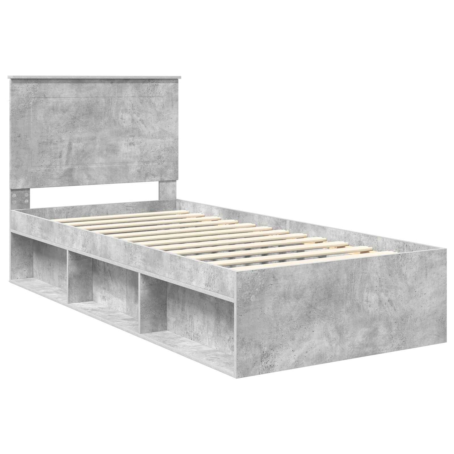 Bed Frame Concerte Grey 75 x 190 cm Solid Pine Wood