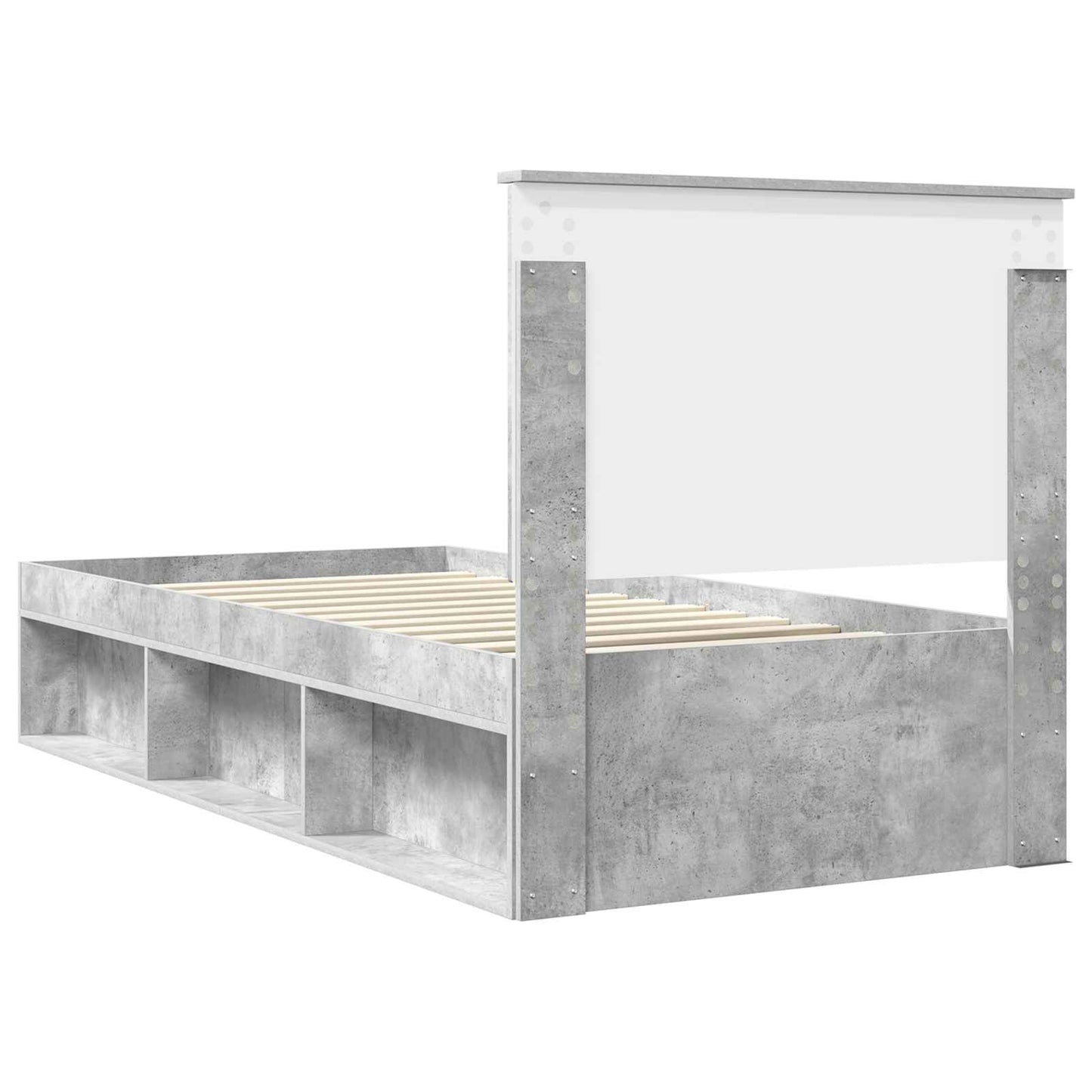 Bed Frame Concerte Grey 75 x 190 cm Solid Pine Wood