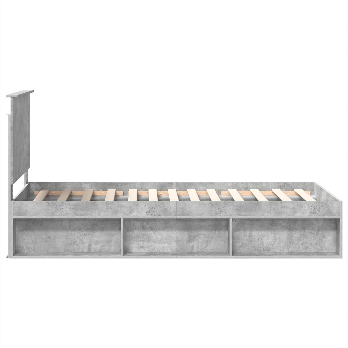 Bed Frame Concerte Grey 75 x 190 cm Solid Pine Wood