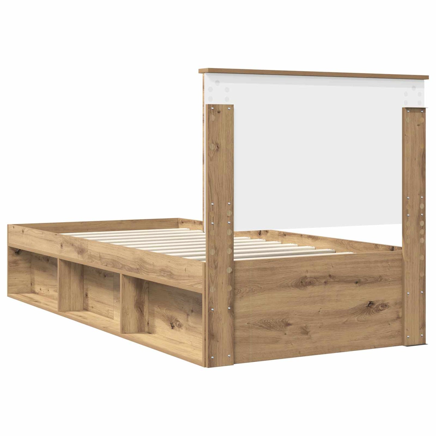 Bed Frame Artisian Oak 75 x 190 cm Solid Pine Wood