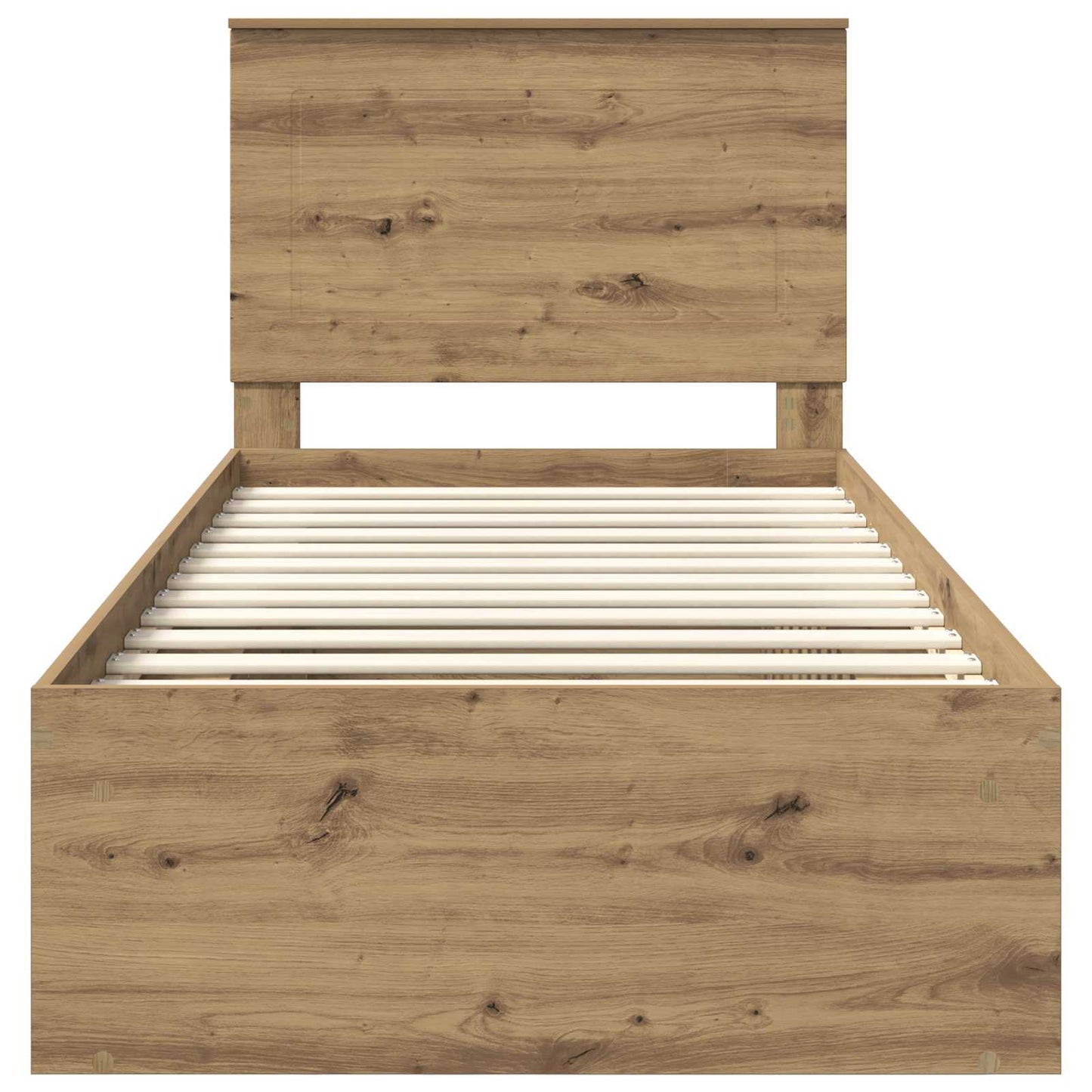 Bed Frame Artisian Oak 75 x 190 cm Solid Pine Wood