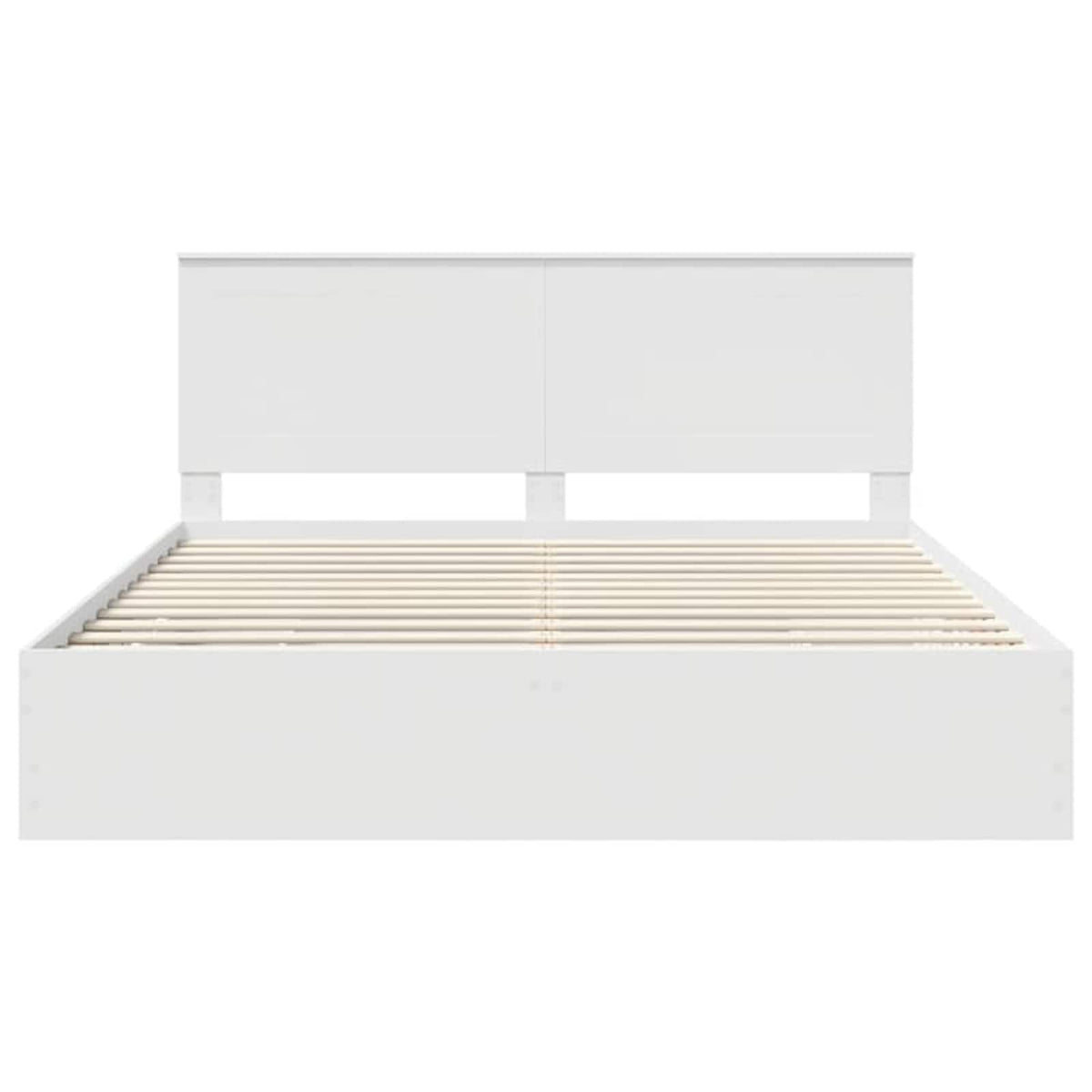 Bed Frame with Drawer White 180 x 200 cm Engineer Wood