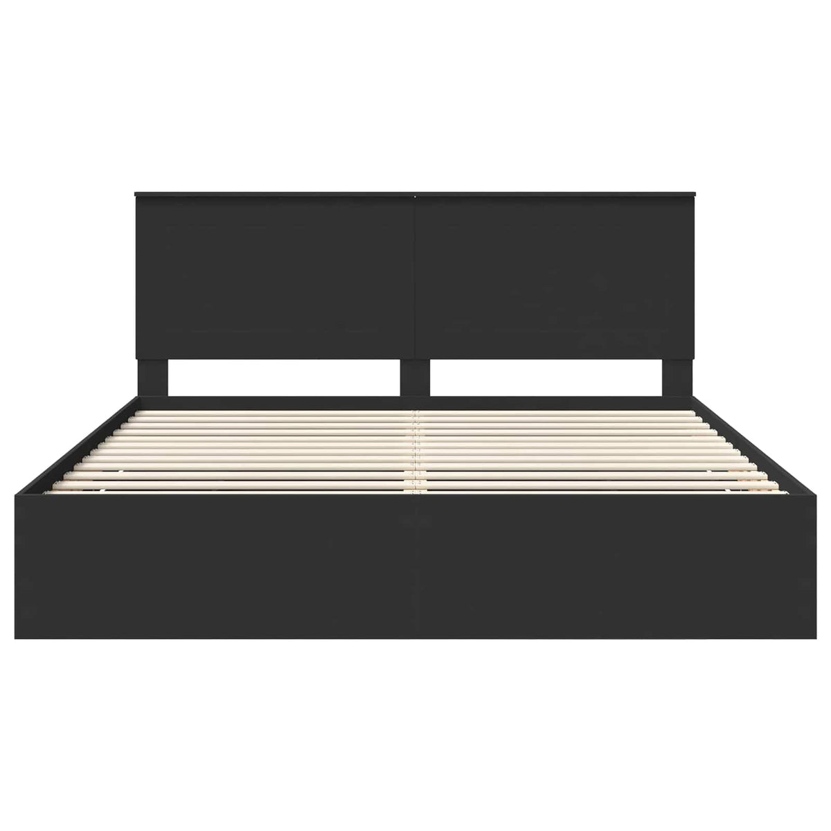 Bed Frame with Drawer Black 180 x 200 cm Engineer Wood