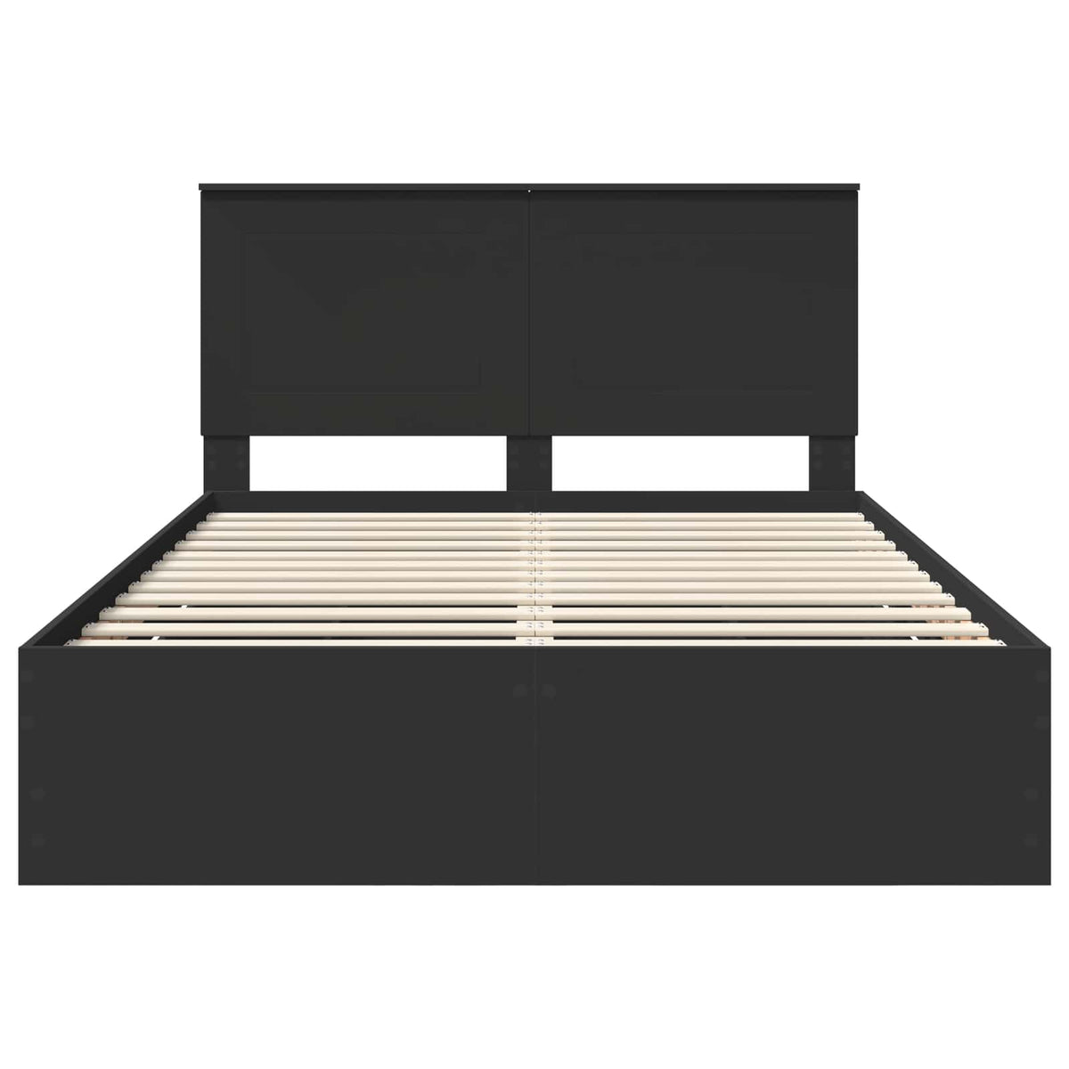 Bed Frame with Drawer Black 160 x 200 cm Engineer Wood