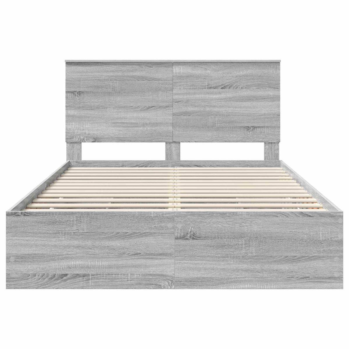 Bed Frame with Drawer Grey Sonoma 160 x 200 cm Engineer Wood