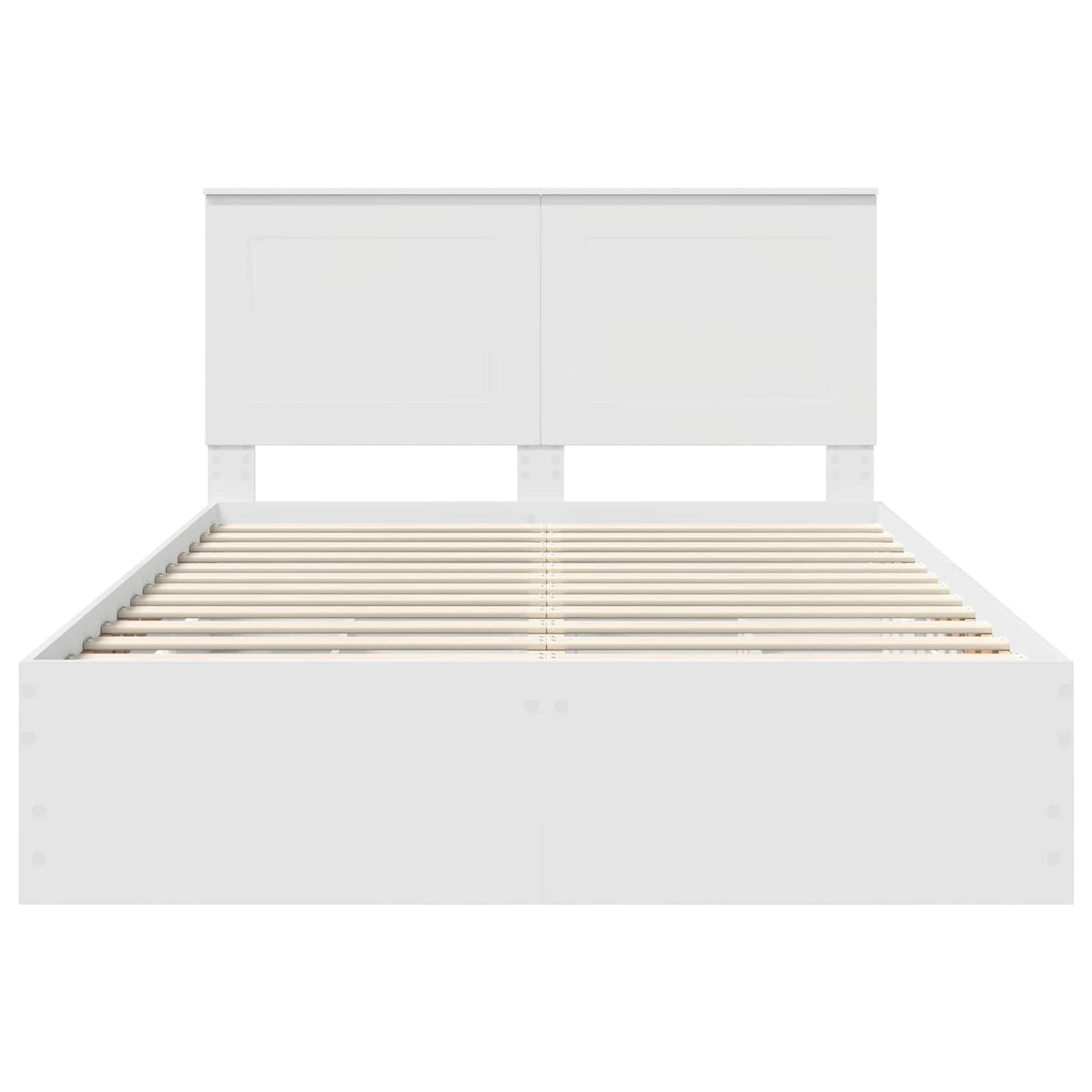 Bed Frame with Drawer White 150 x 200 cm Engineer Wood