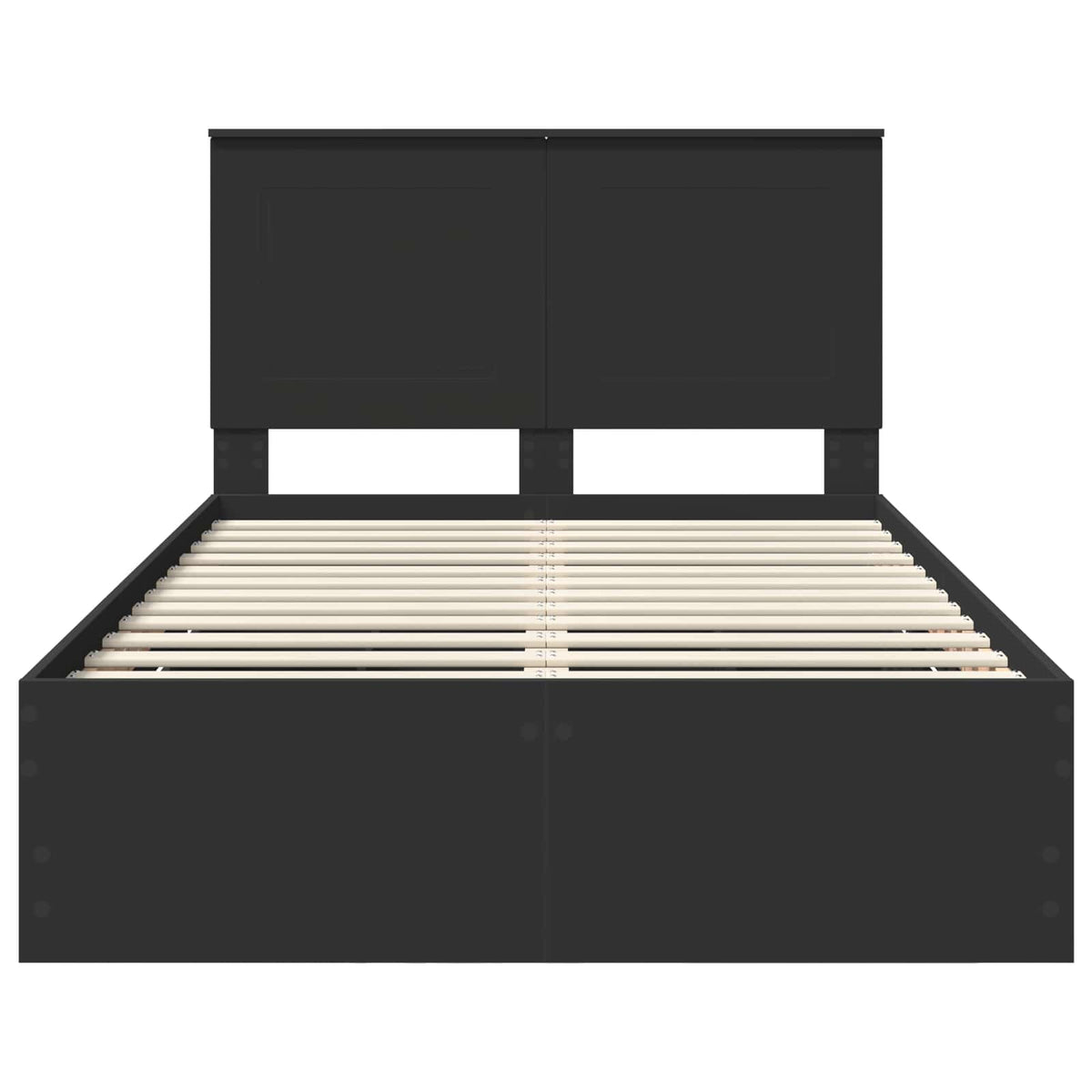 Bed Frame with Drawer Black 120 x 190 cm Engineer Wood