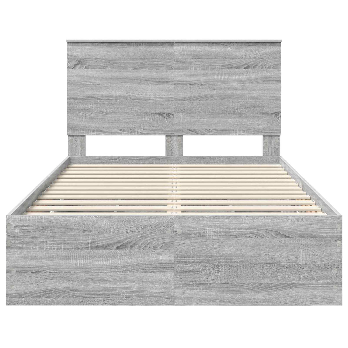 Bed Frame with Drawer Grey Sonoma 120 x 190 cm Engineer Wood