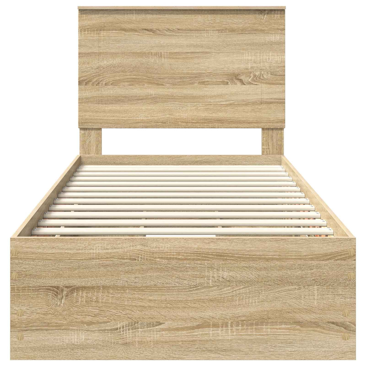 Bed Frame with Drawer Sonoma Oak 75 x 190 cm Engineer Wood
