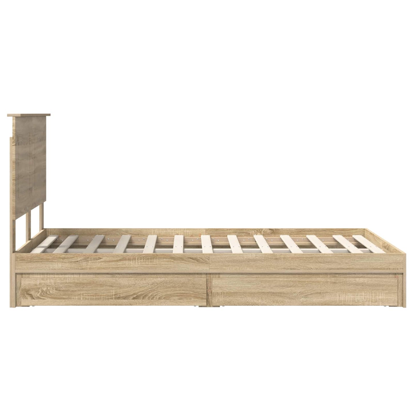 Storage Bed with Drawer Sonoma Oak 120 x 200 cm Engineered Wood