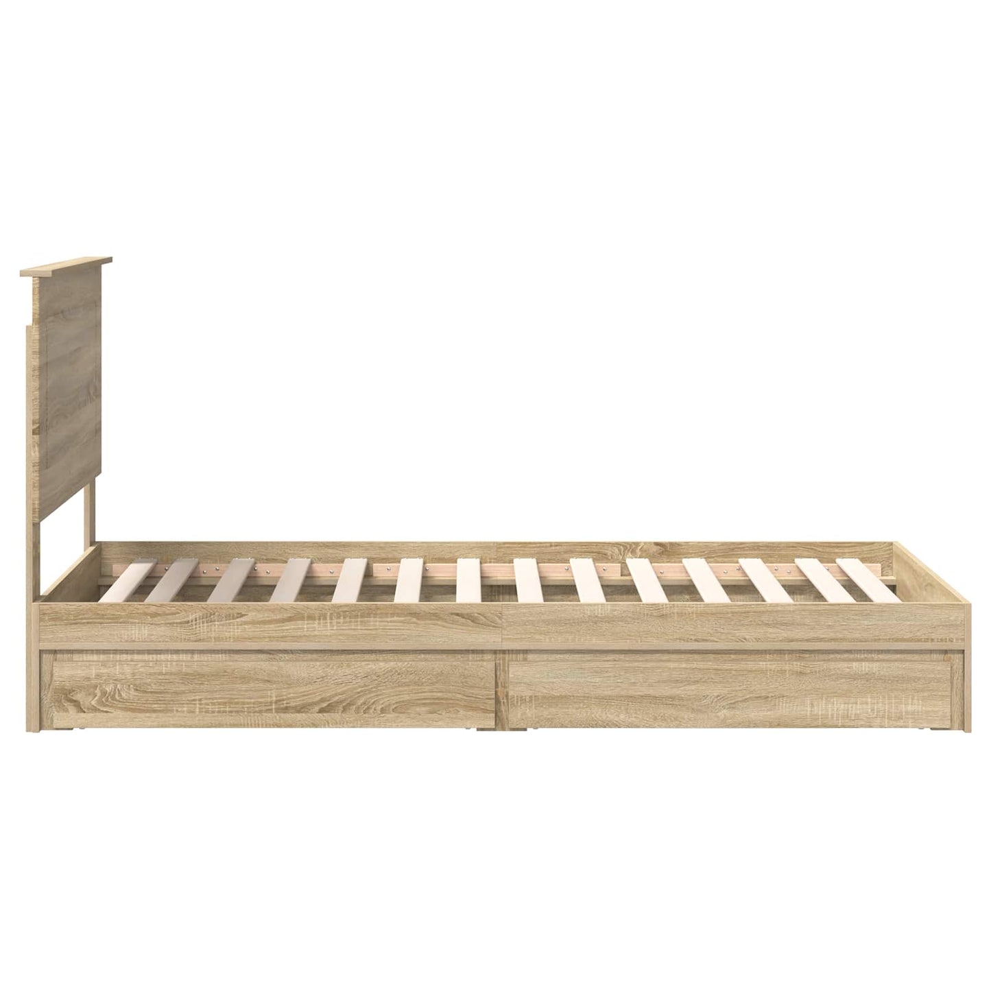 Storage Bed with Drawer Sonoma Oak 90 x 190 cm Engineered Wood