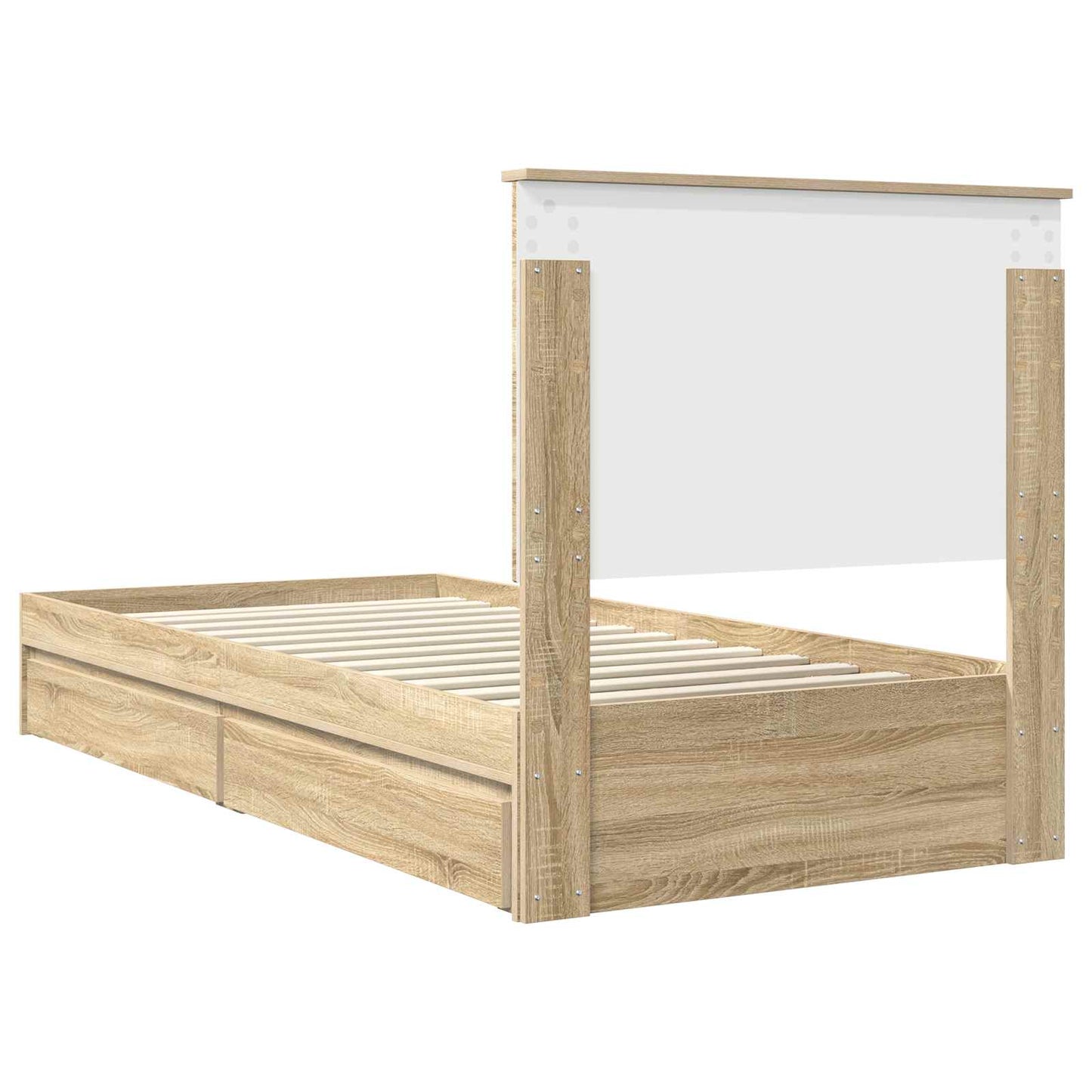 Storage Bed with Drawer Sonoma Oak 90 x 200 cm Engineered Wood