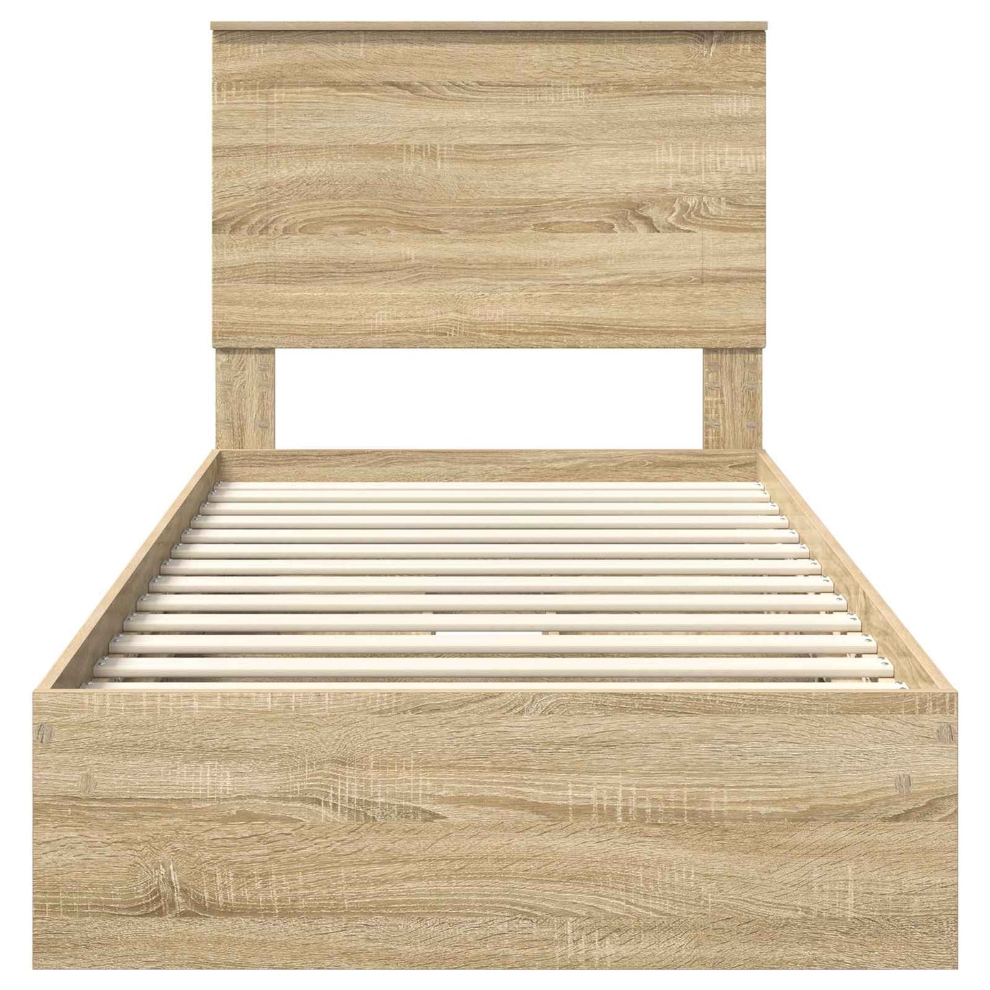 Storage Bed with Drawer Sonoma Oak 90 x 200 cm Engineered Wood