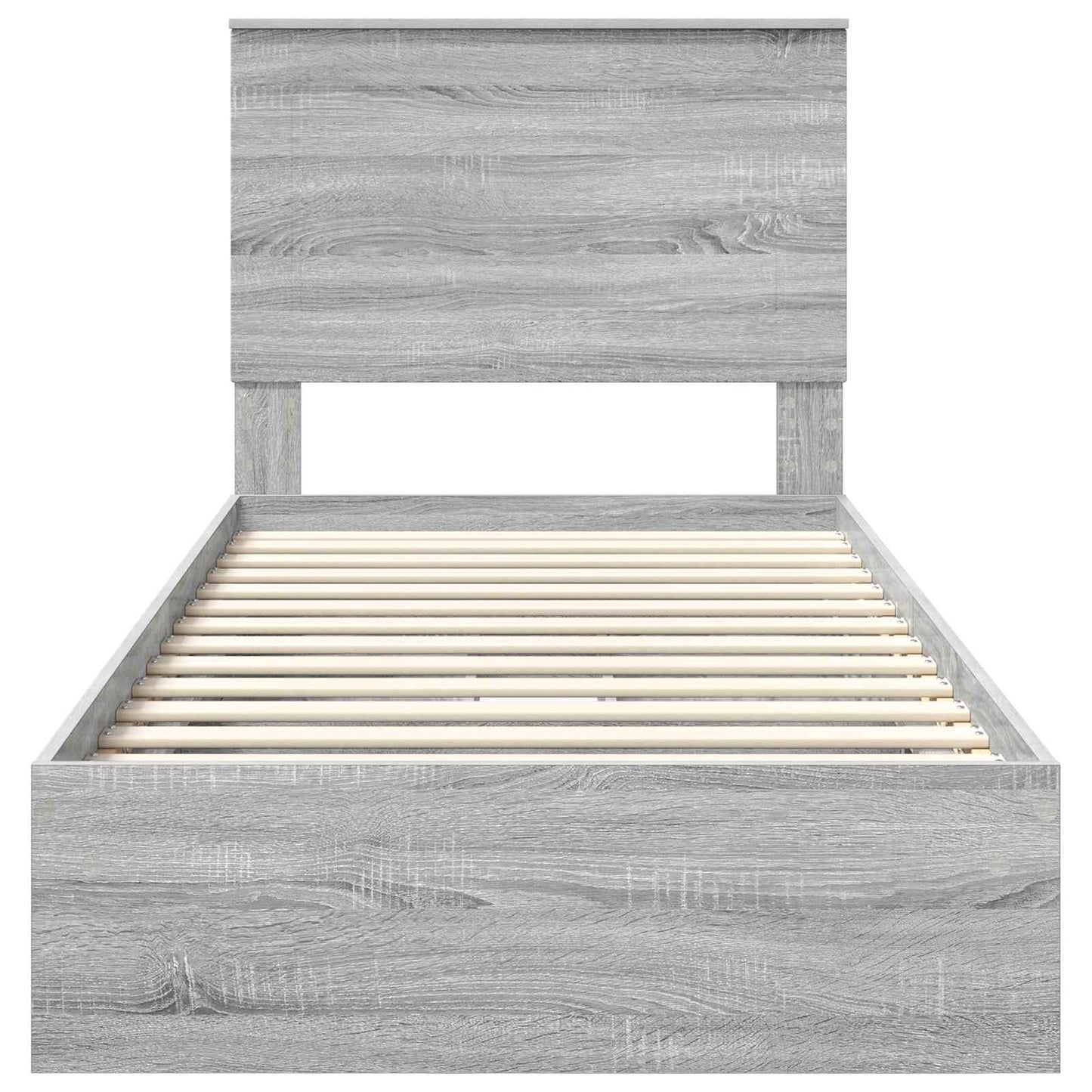 Storage Bed with Drawer Grey Sonoma 75 x 190 cm Engineered Wood
