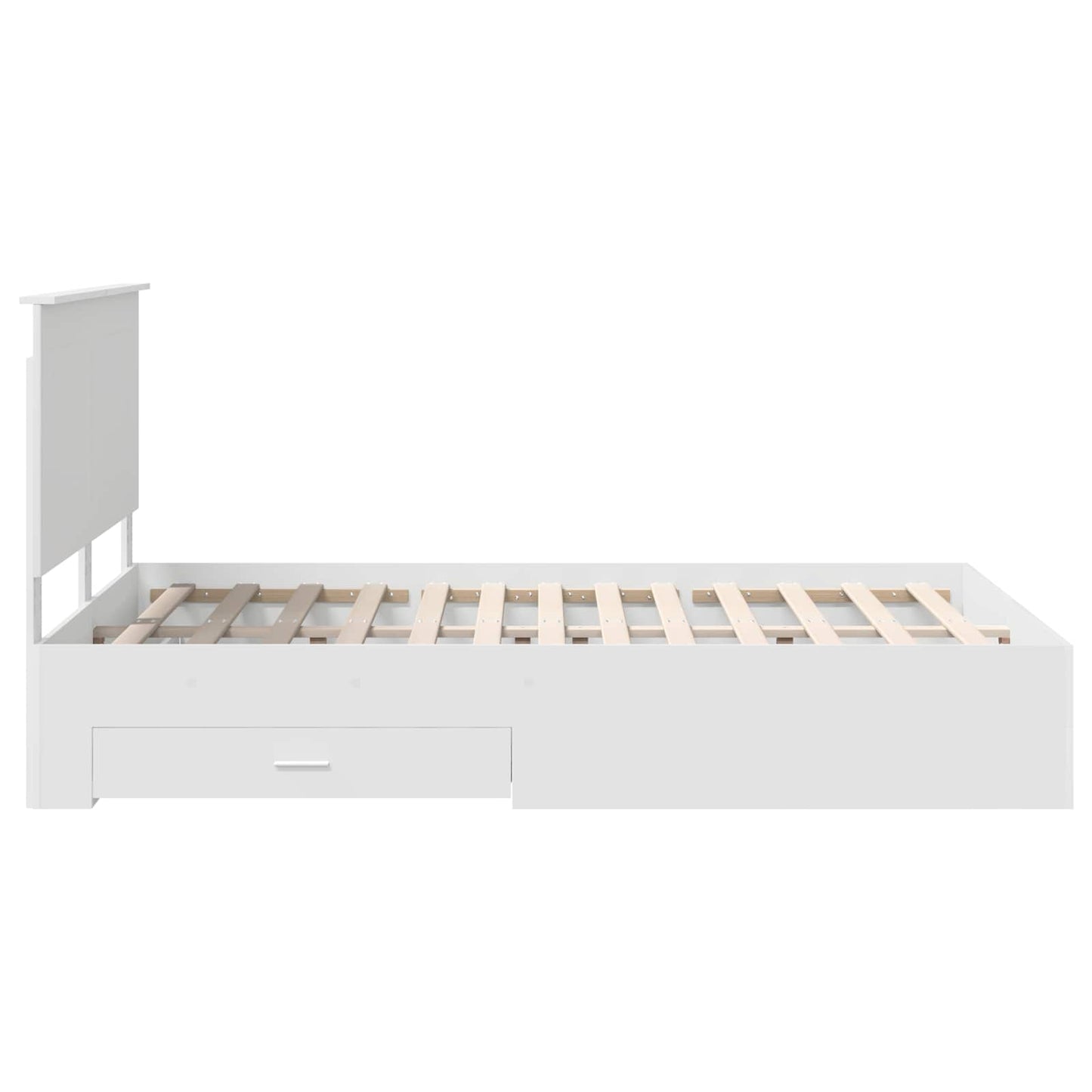 Bed Frame with Headboard White 160 x 200 cm Engineered Wood