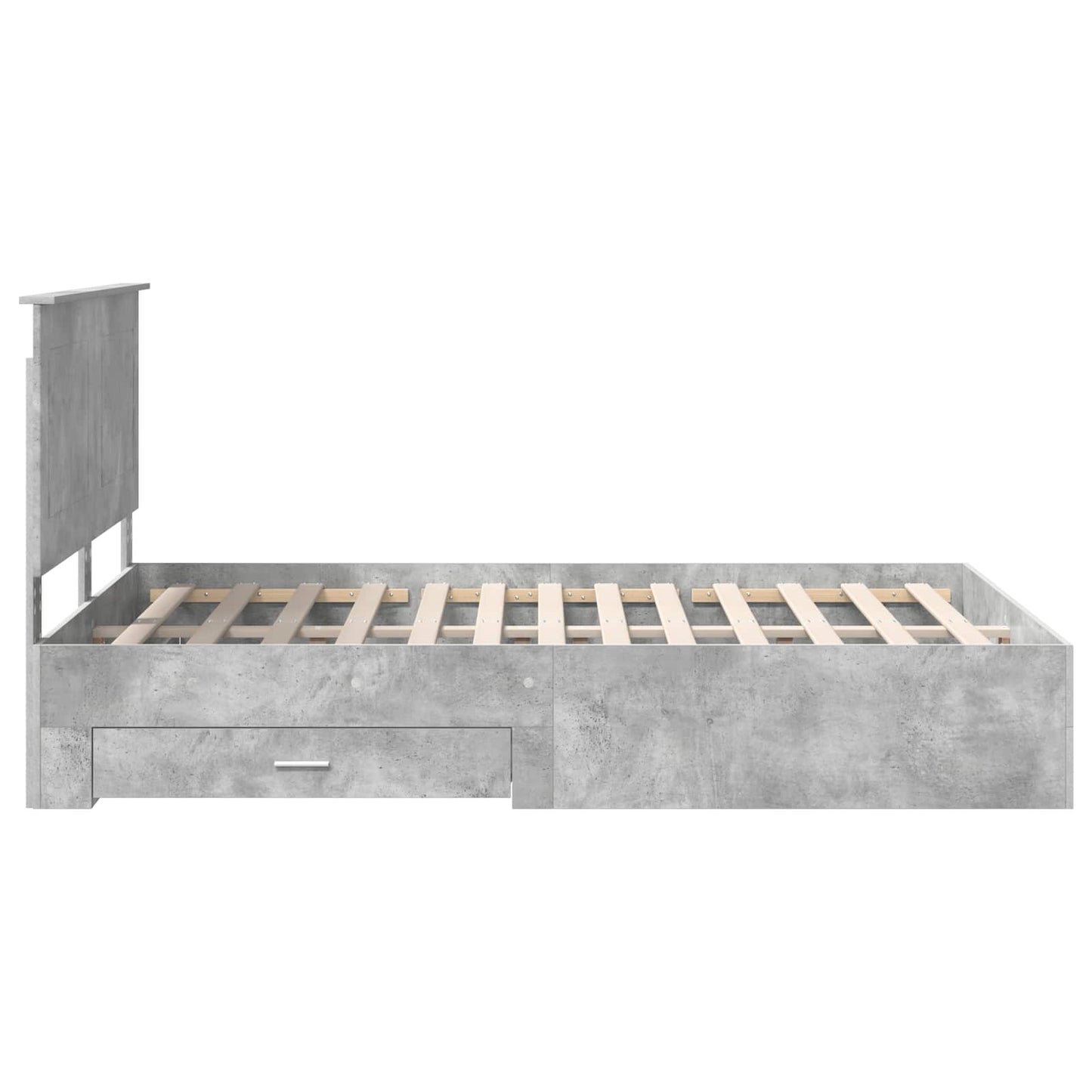 Bed Frame Concrete Grey 160 x 200 cm Engineered Wood
