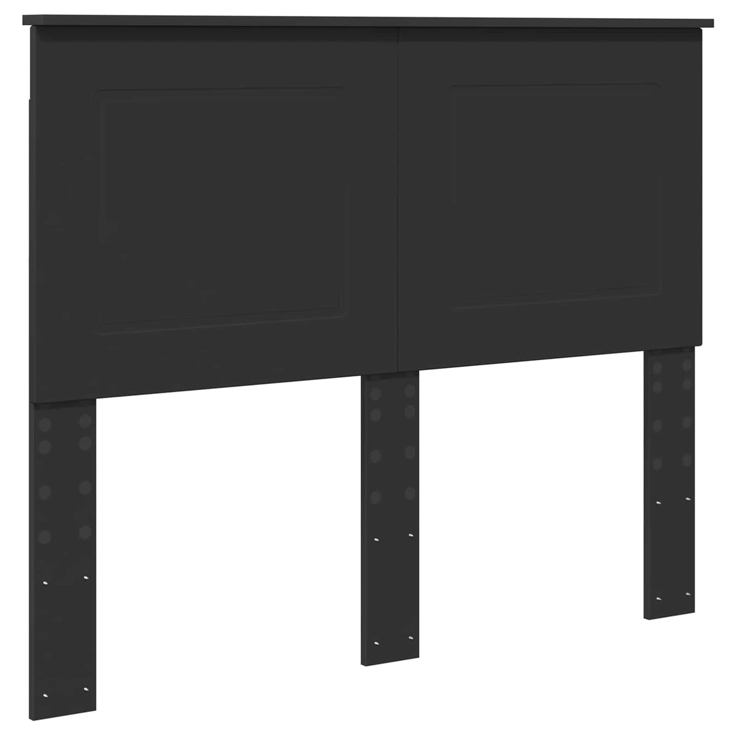 Bed Frame with Headboard Black 135 x 190 cm Engineered Wood