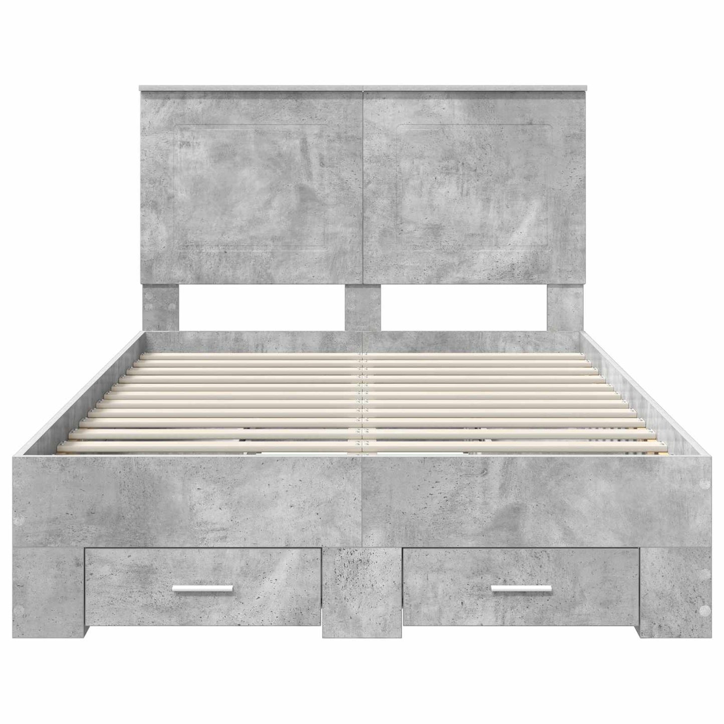 Bed Frame Concrete Grey 120 x 190 cm Engineered Wood