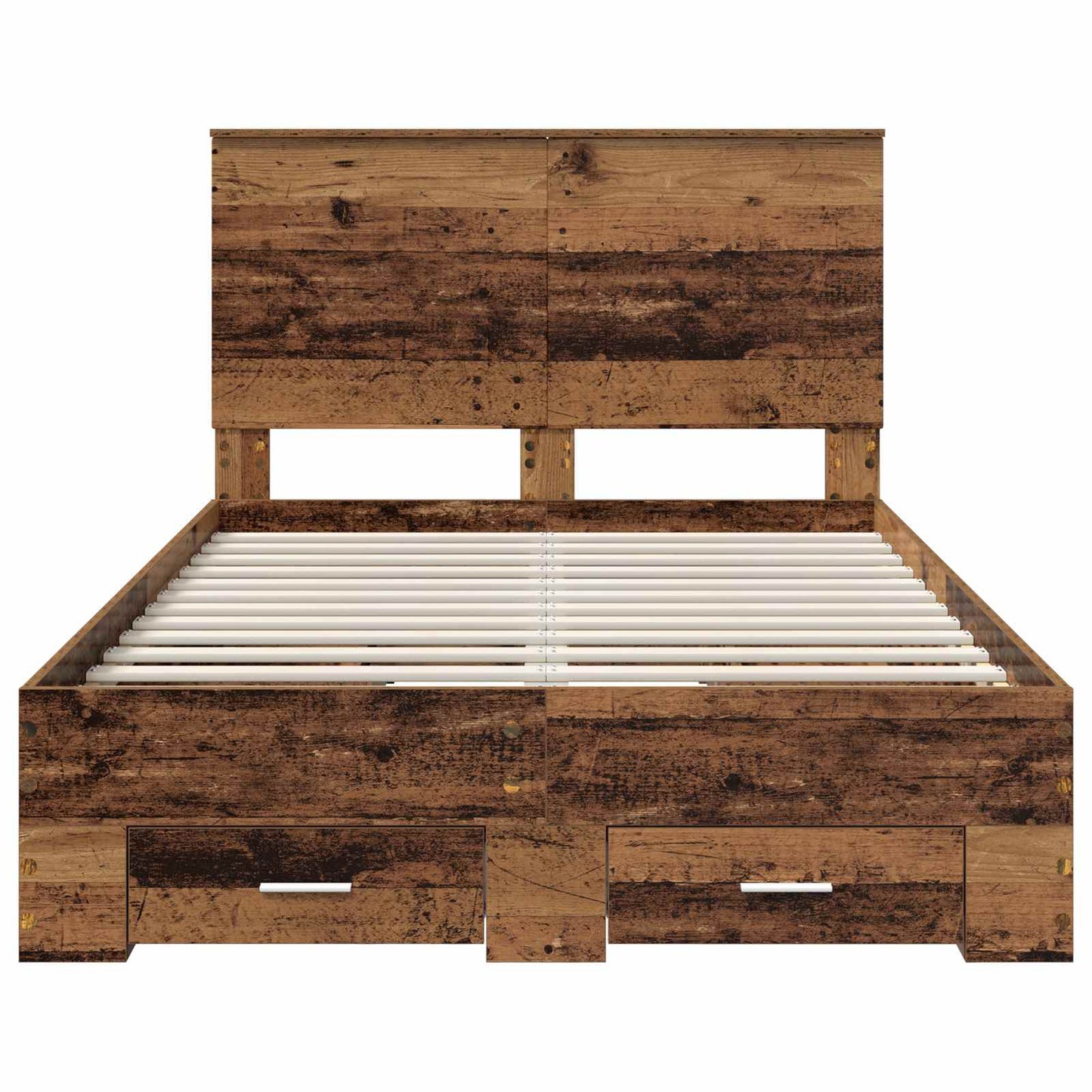 Bed Frame with Headboard Old Wood 120 x 190 cm Engineered Wood