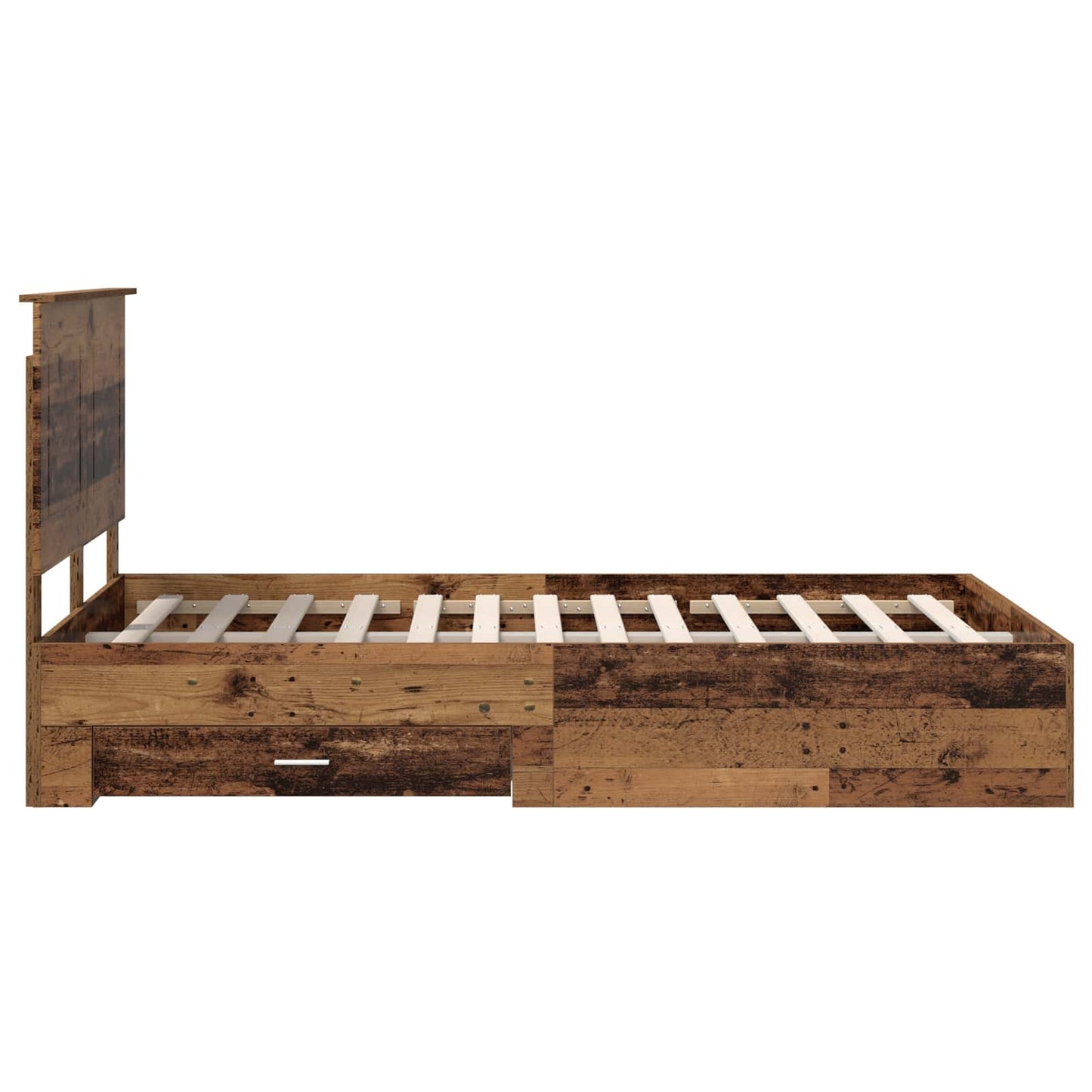 Bed Frame with Headboard Old Wood 120 x 190 cm Engineered Wood