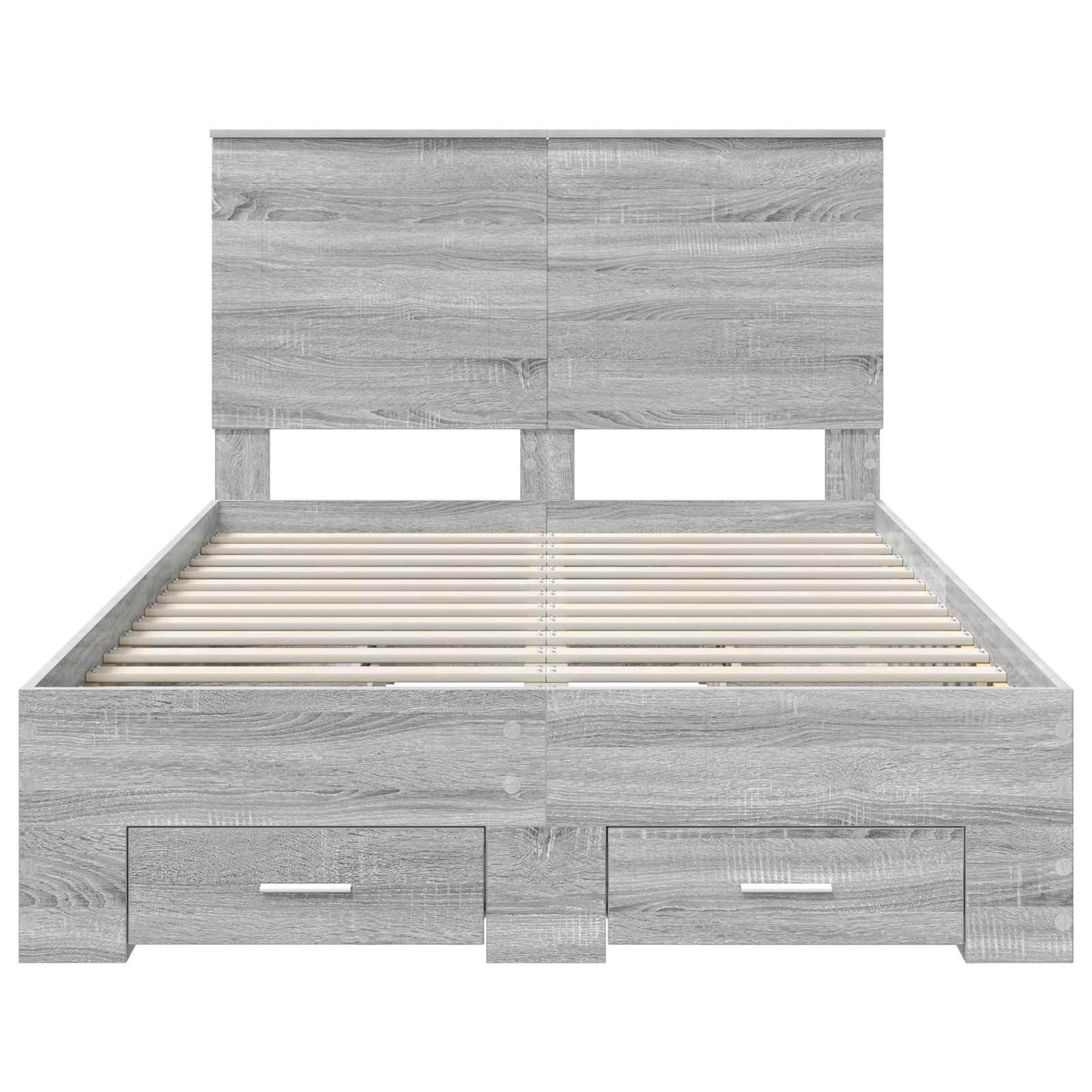 Bed Frame with Drawer Grey Sonoma 120 x 200 cm Engineered Wood