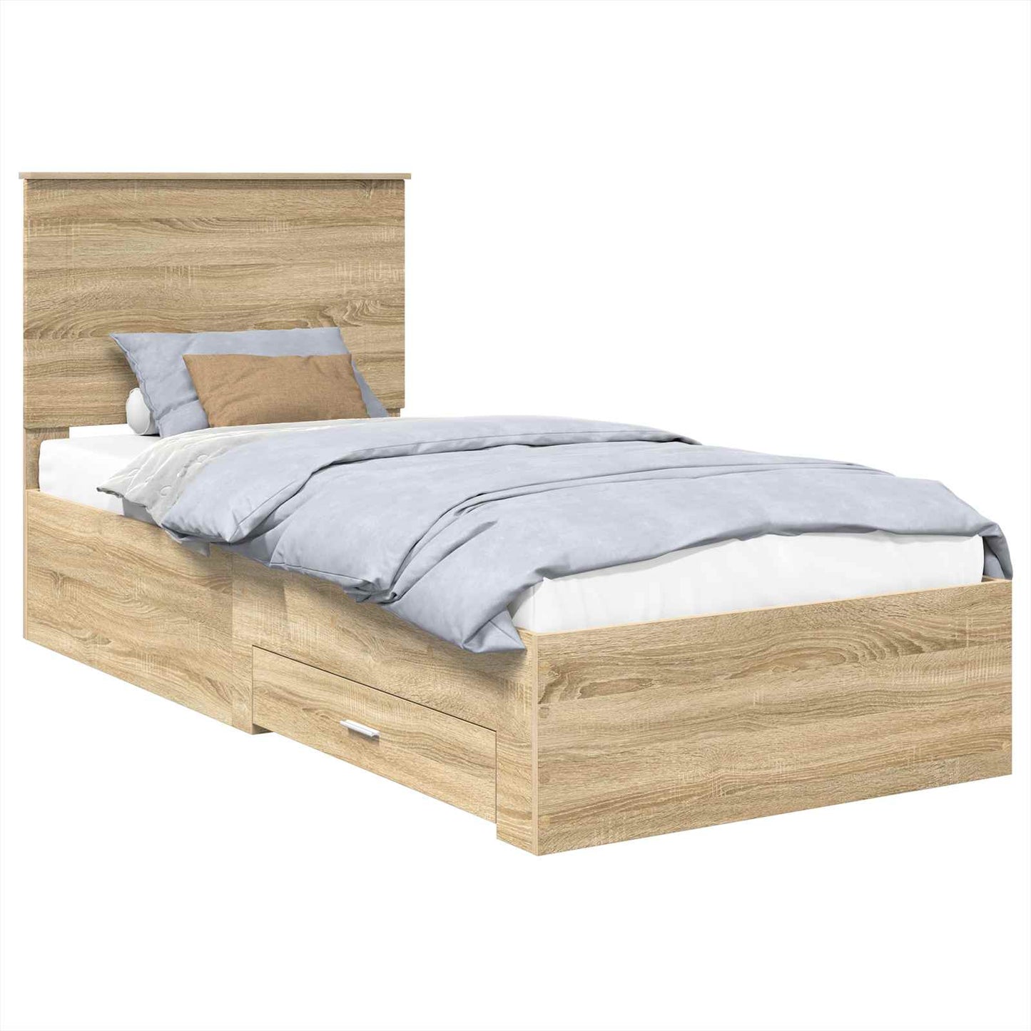 Bed Frame with Drawer Sonoma Oak 100 x 200 cm Engineered Wood