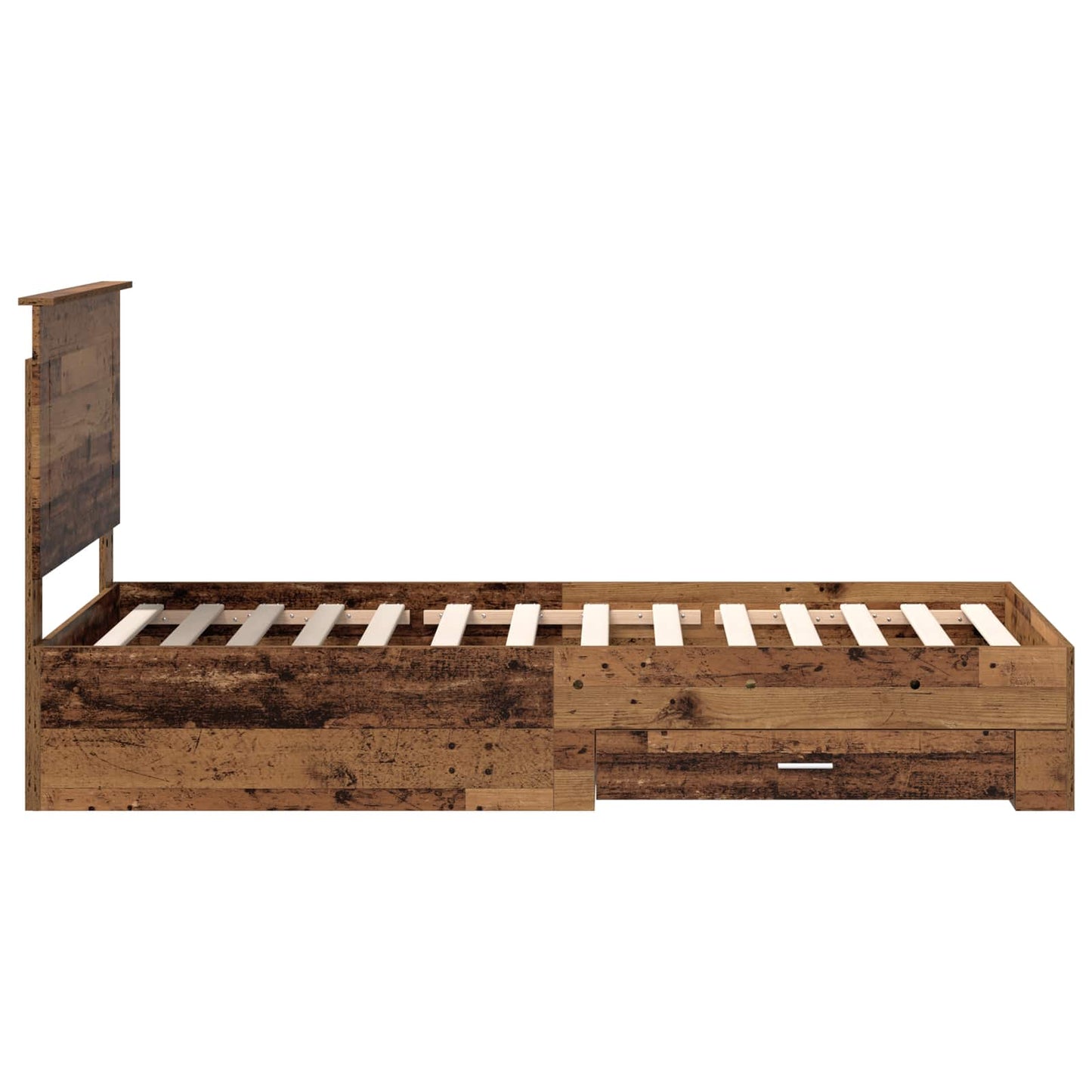 Bed Frame with Headboard Old Wood 100 x 200 cm Engineered Wood
