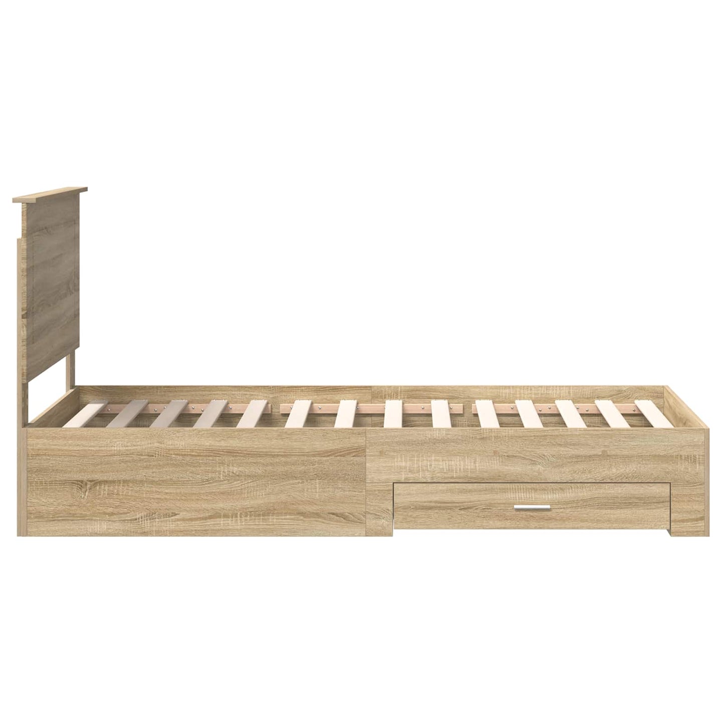 Bed Frame with Headboard Sonoma Oak 90 x 190 cm Engineered Wood