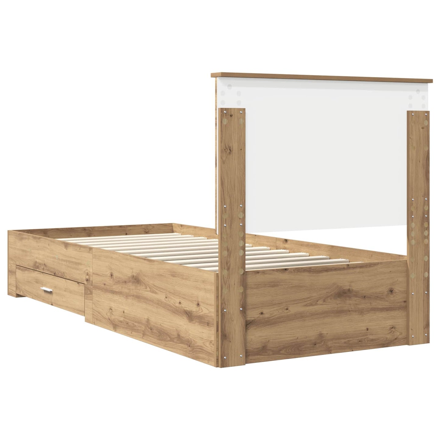 Bed Frame with Drawer Artisan Oak 90 x 190 cm Engineered Wood