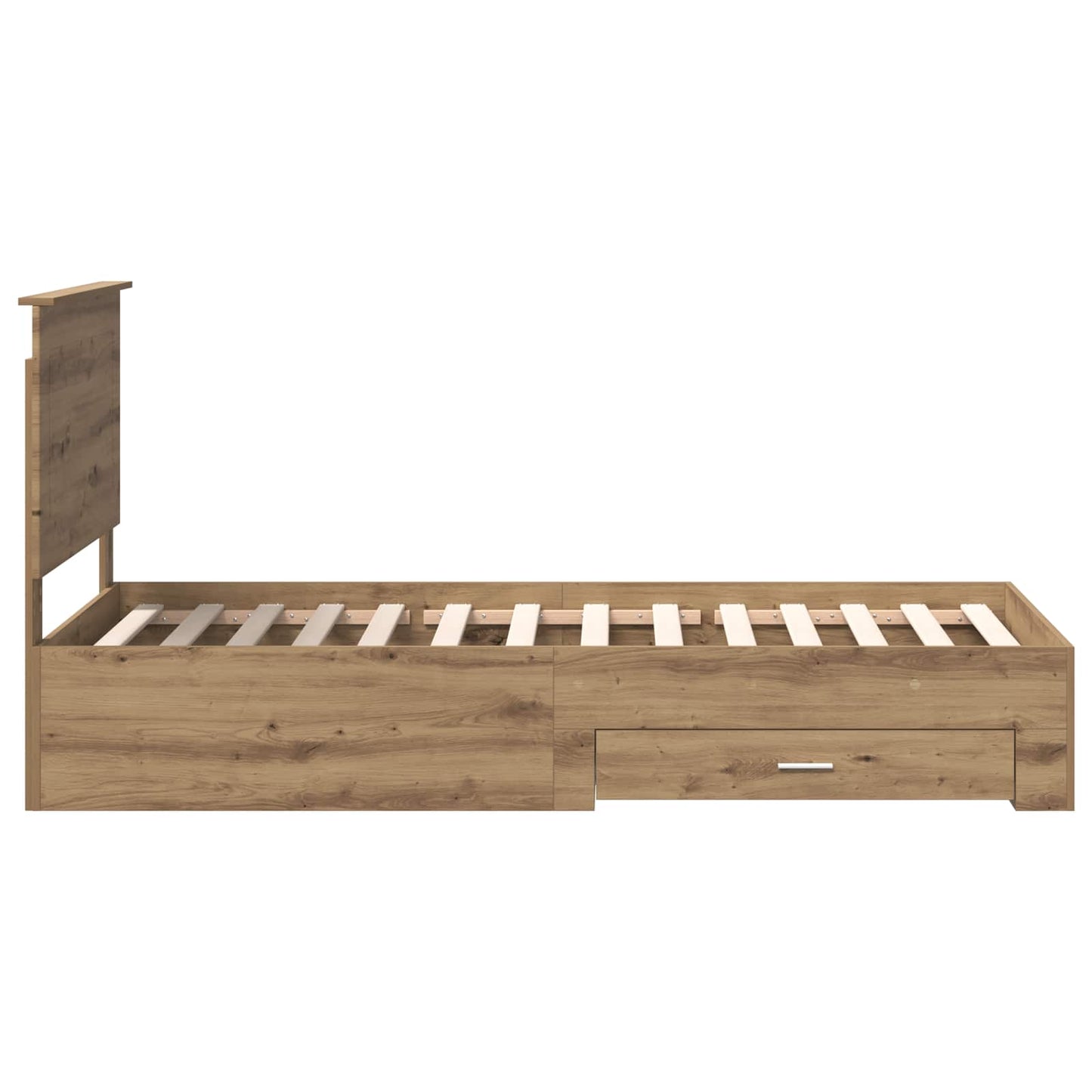 Bed Frame with Drawer Artisan Oak 90 x 190 cm Engineered Wood