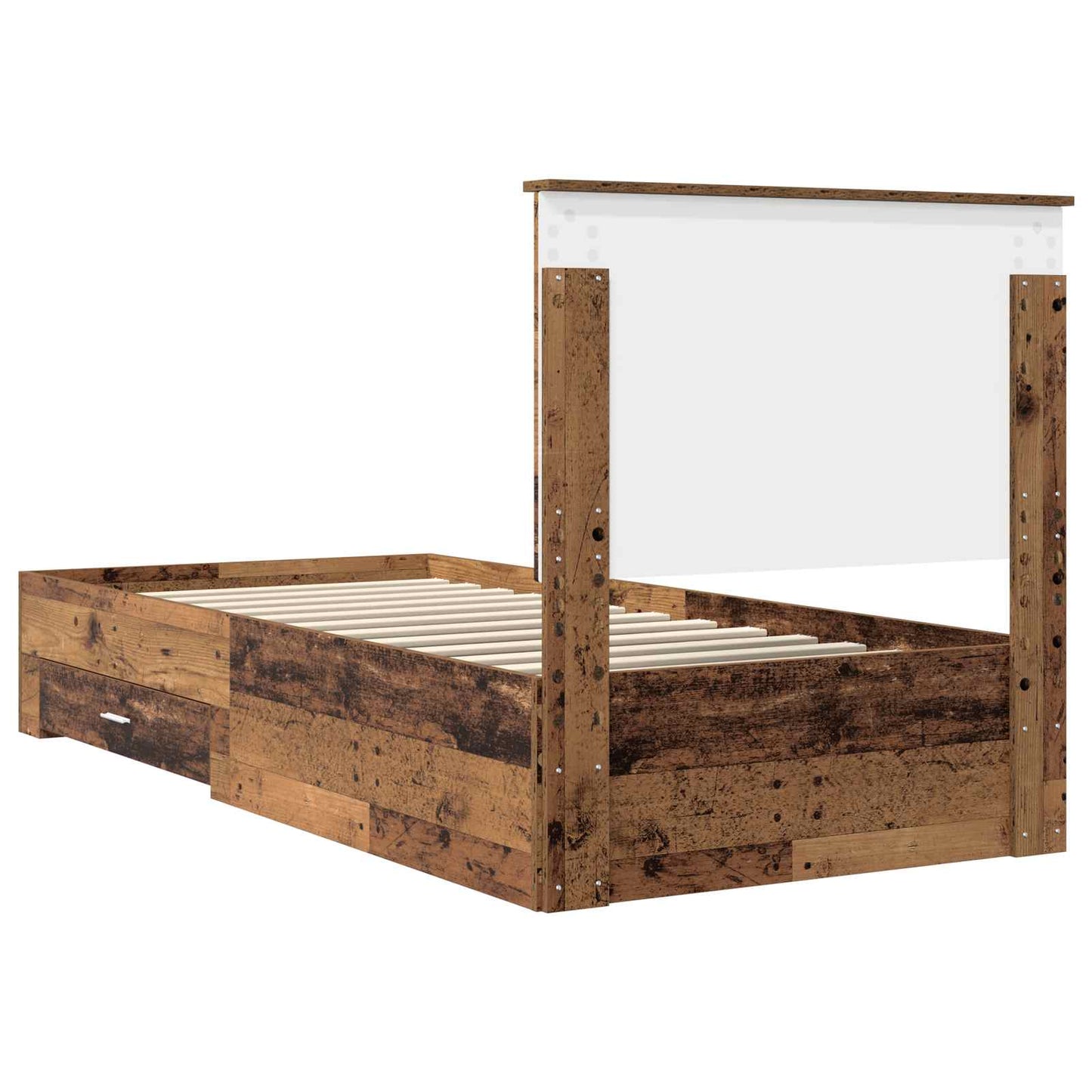 Bed Frame with Headboard Old Wood 90 x 200 cm Engineered Wood
