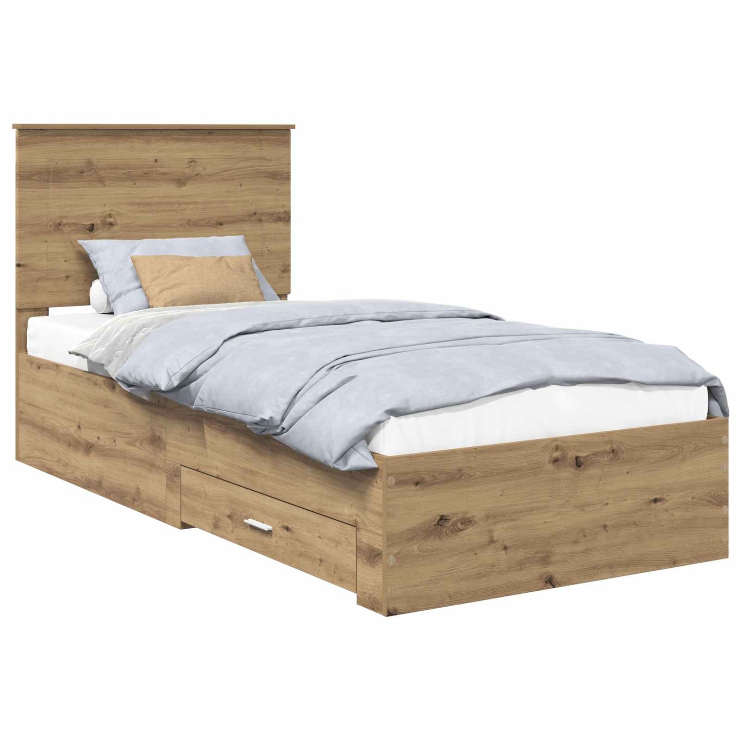 Bed Frame with Drawer Artisan Oak 90 x 200 cm Engineered Wood
