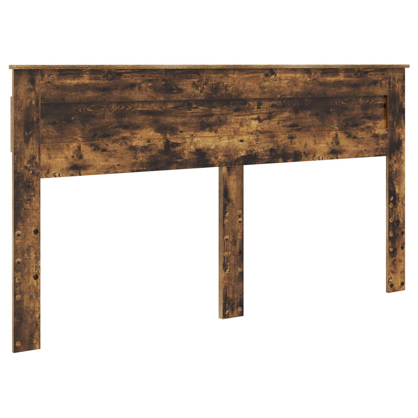 Bed Frame Smoked Oak 200 x 200 cm Solid Pine Wood