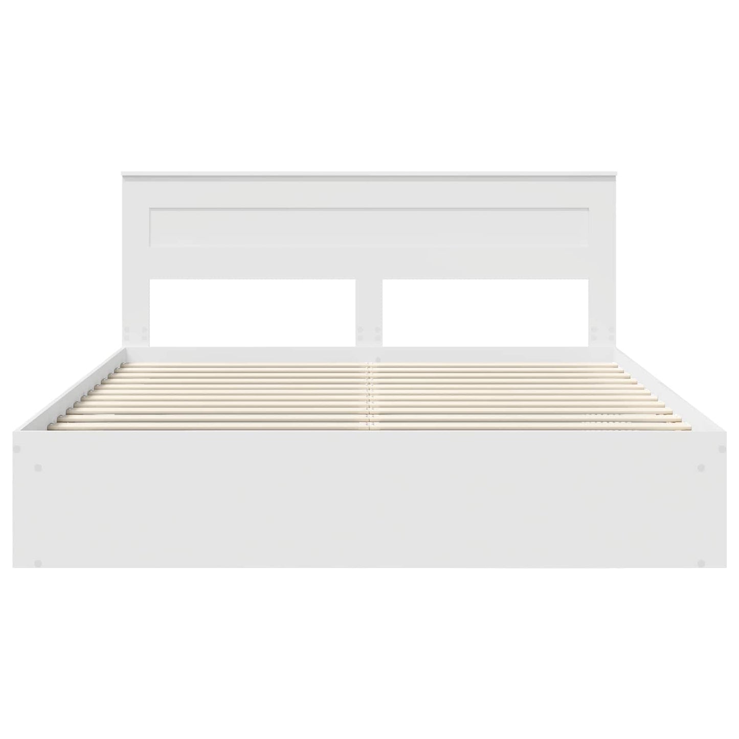 Bed Frame with Headboard White 180 x 200 cm Solid Pine Wood