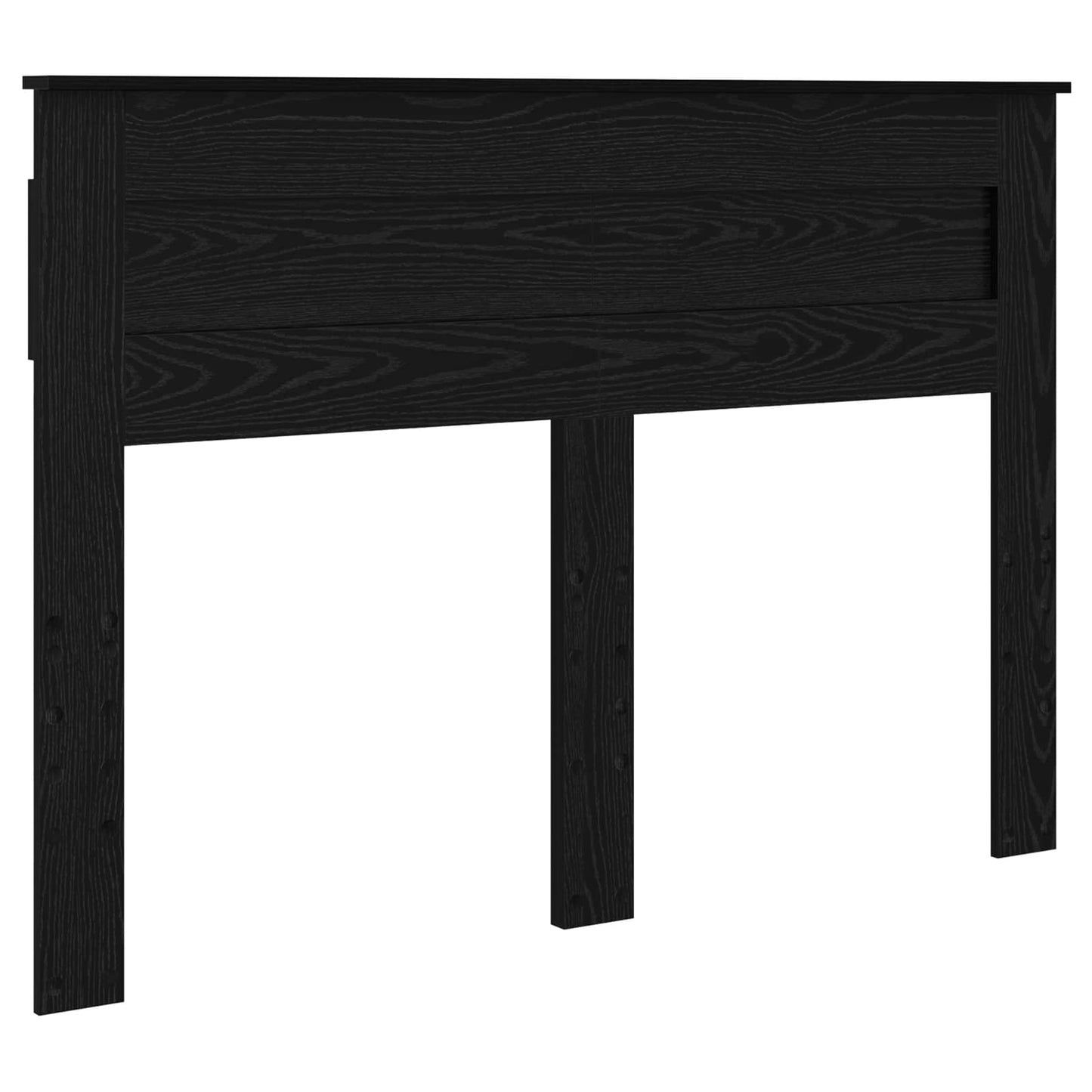 Bed Frame with Headboard Black 150 x 200 cm Solid Pine Wood
