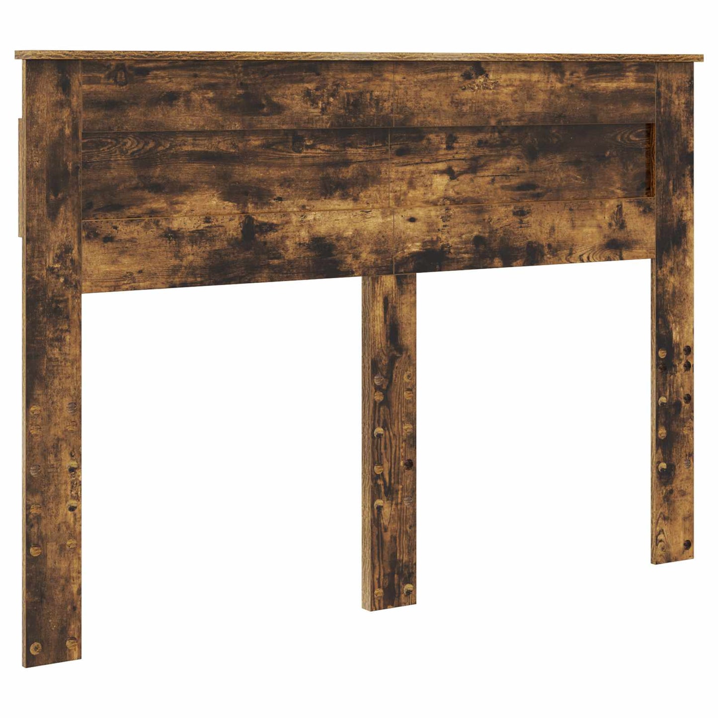 Bed Frame with Storage Smoked Oak 150 x 200 cm Solid Pine Wood