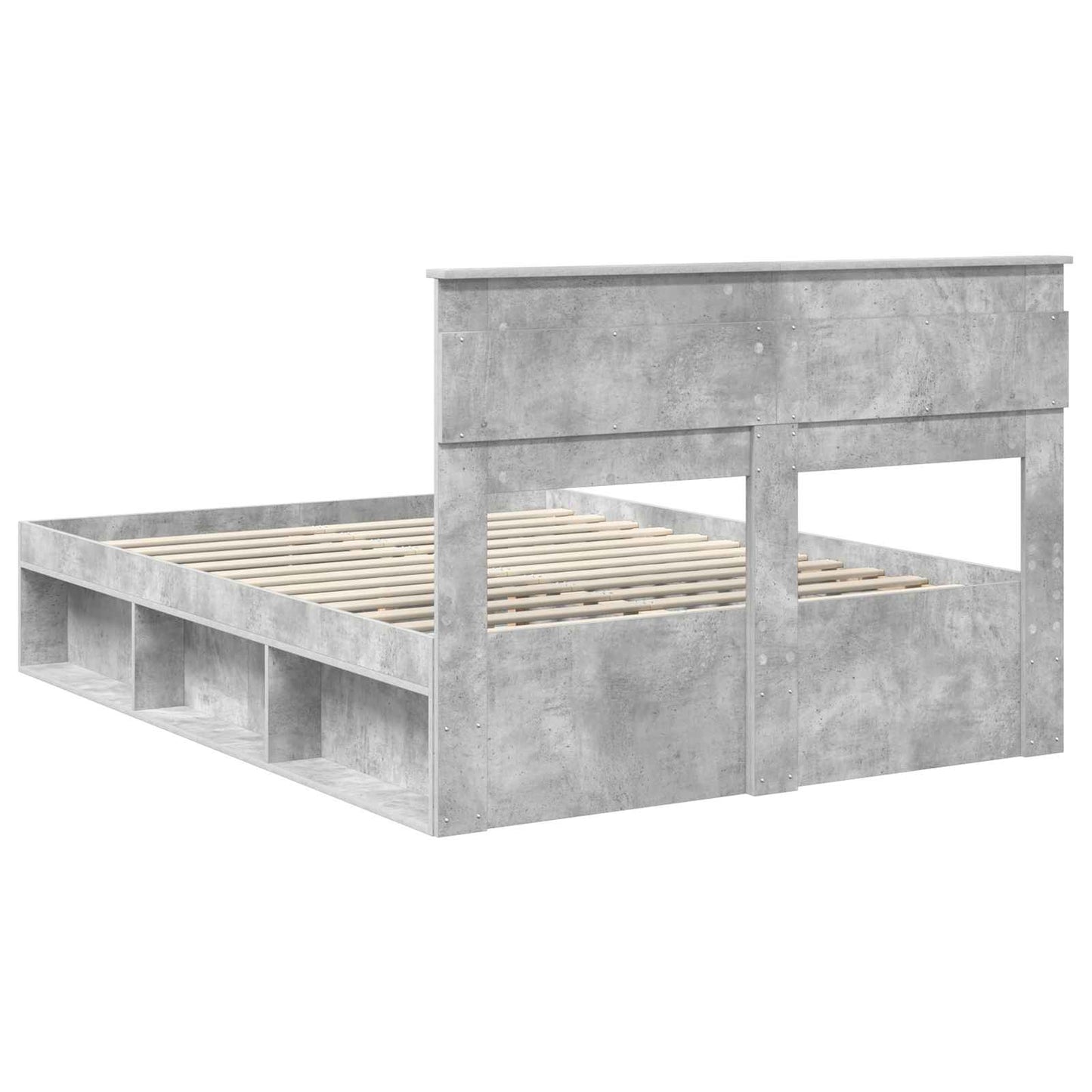 Bed Frame with Headboard Concerte 140 x 200 cm Solid Pine Wood