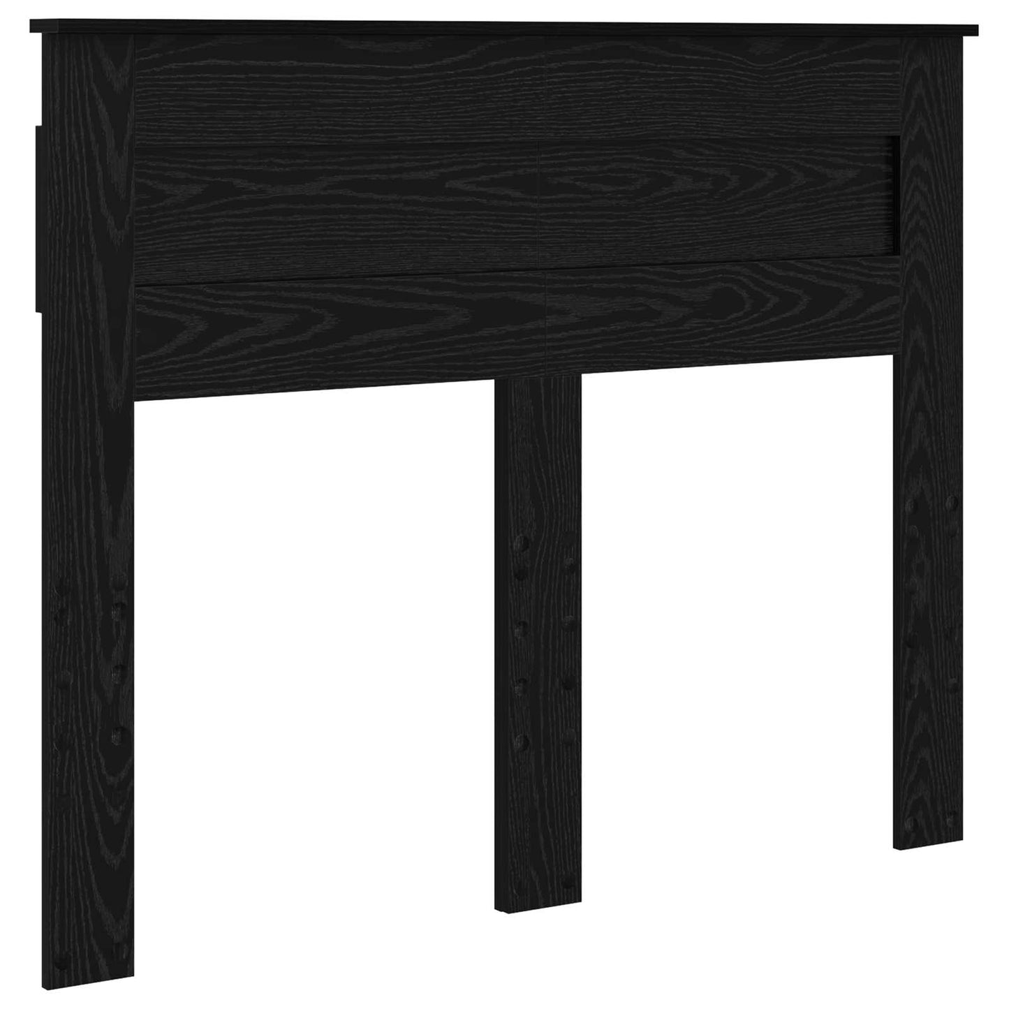 Bed Frame with Headboard Black 135 x 190 cm Solid Pine Wood