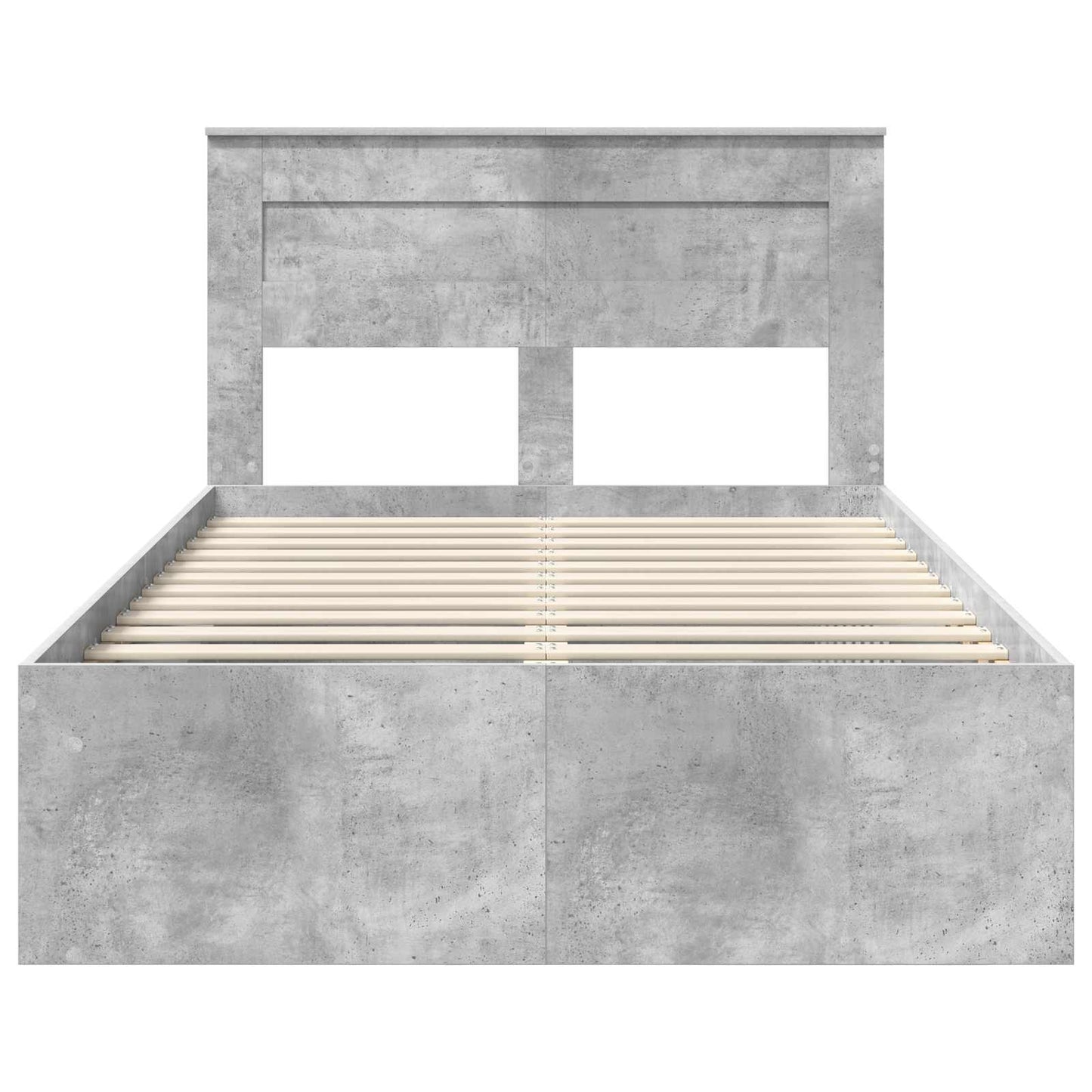 Bed Frame Concerte Grey 135 x 190 cm Solid Pine Wood