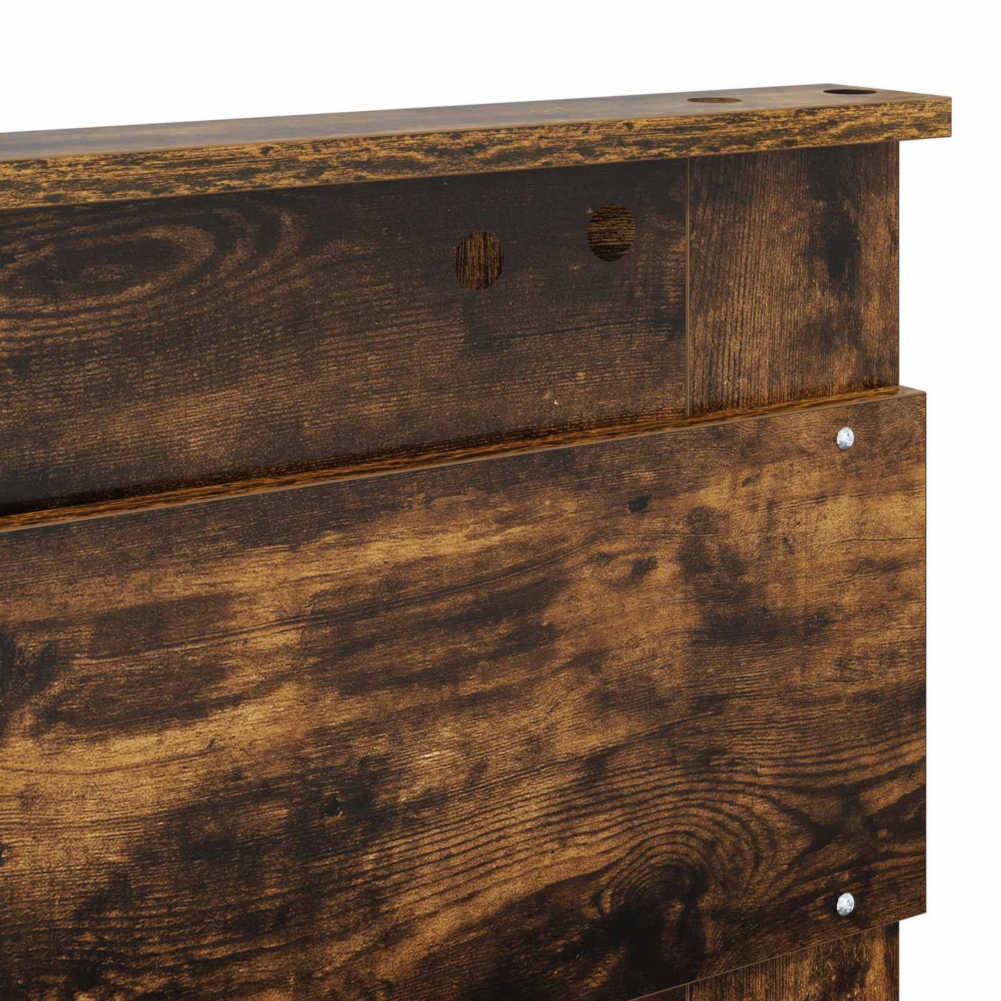 Bed Frame Smoked Oak 120 x 200 cm Solid Pine Wood