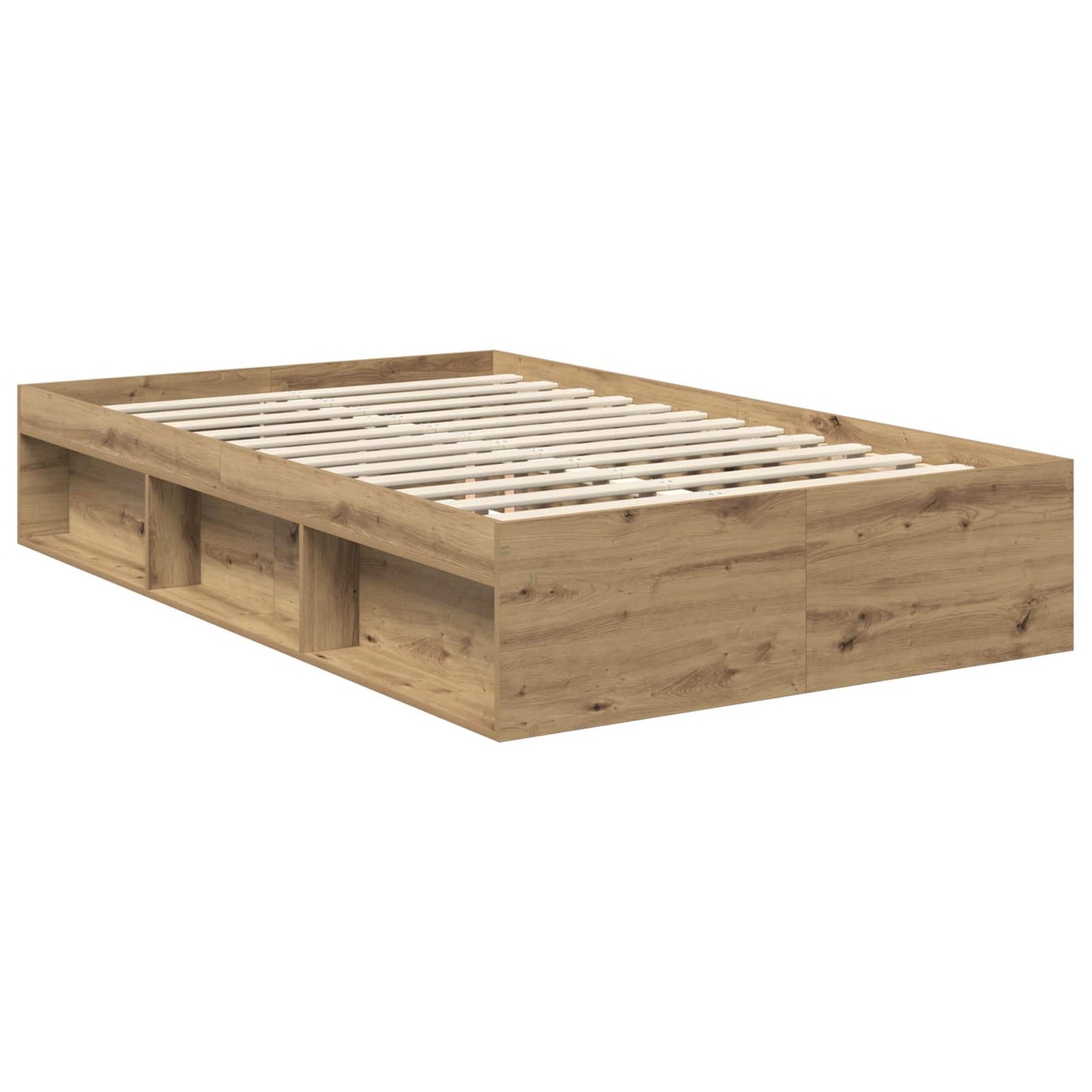 Bed Frame Artisian Oak 120 x 200 cm Solid Pine Wood
