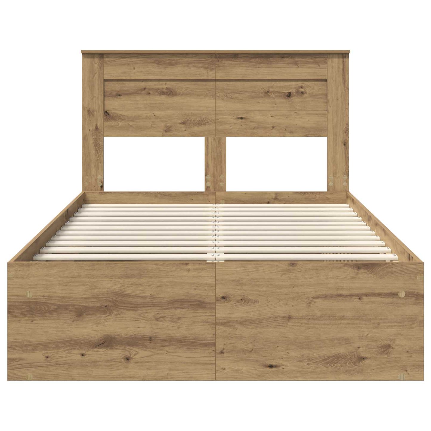 Bed Frame Artisian Oak 120 x 200 cm Solid Pine Wood