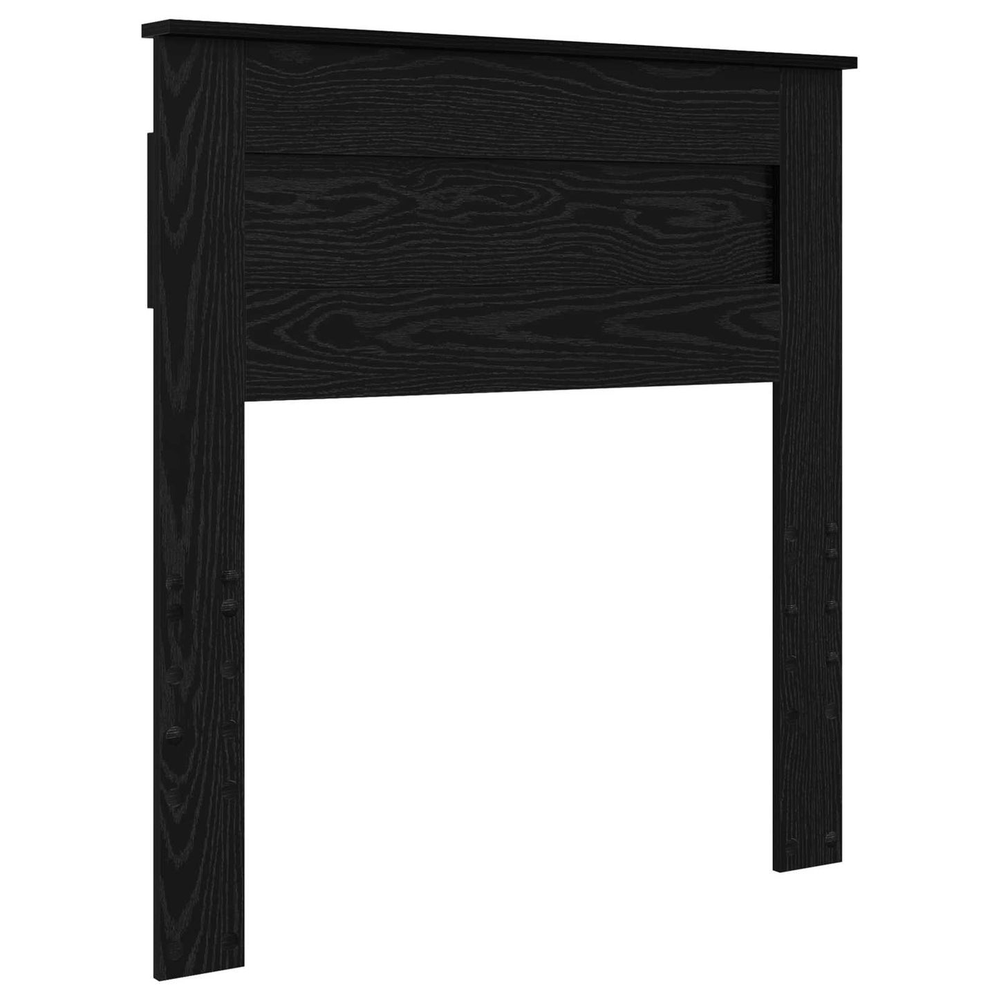 Bed Frame with Headboard Black 75 x 190 cm Solid Pine Wood