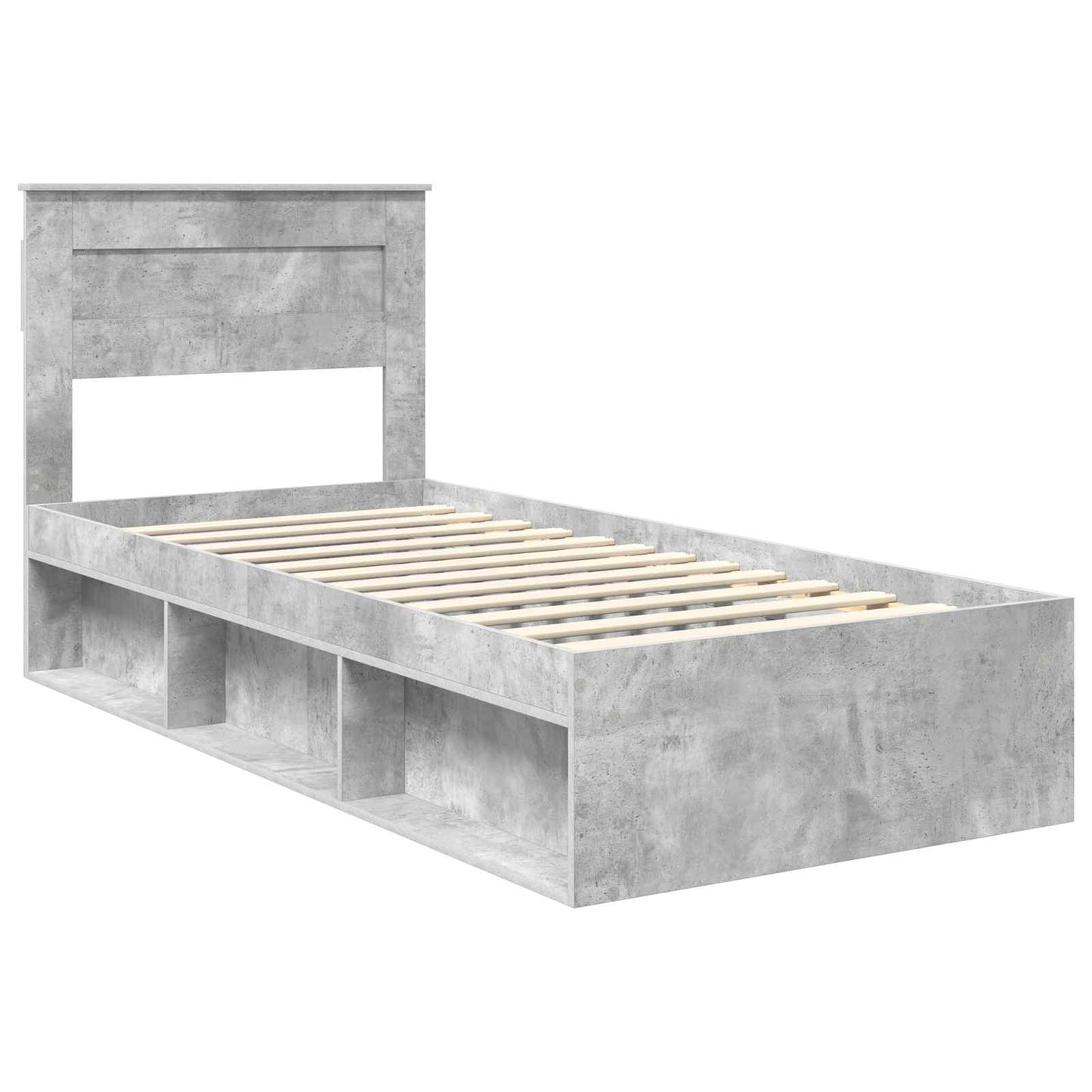 Bed Frame Concerte Grey 75 x 190 cm Solid Pine Wood