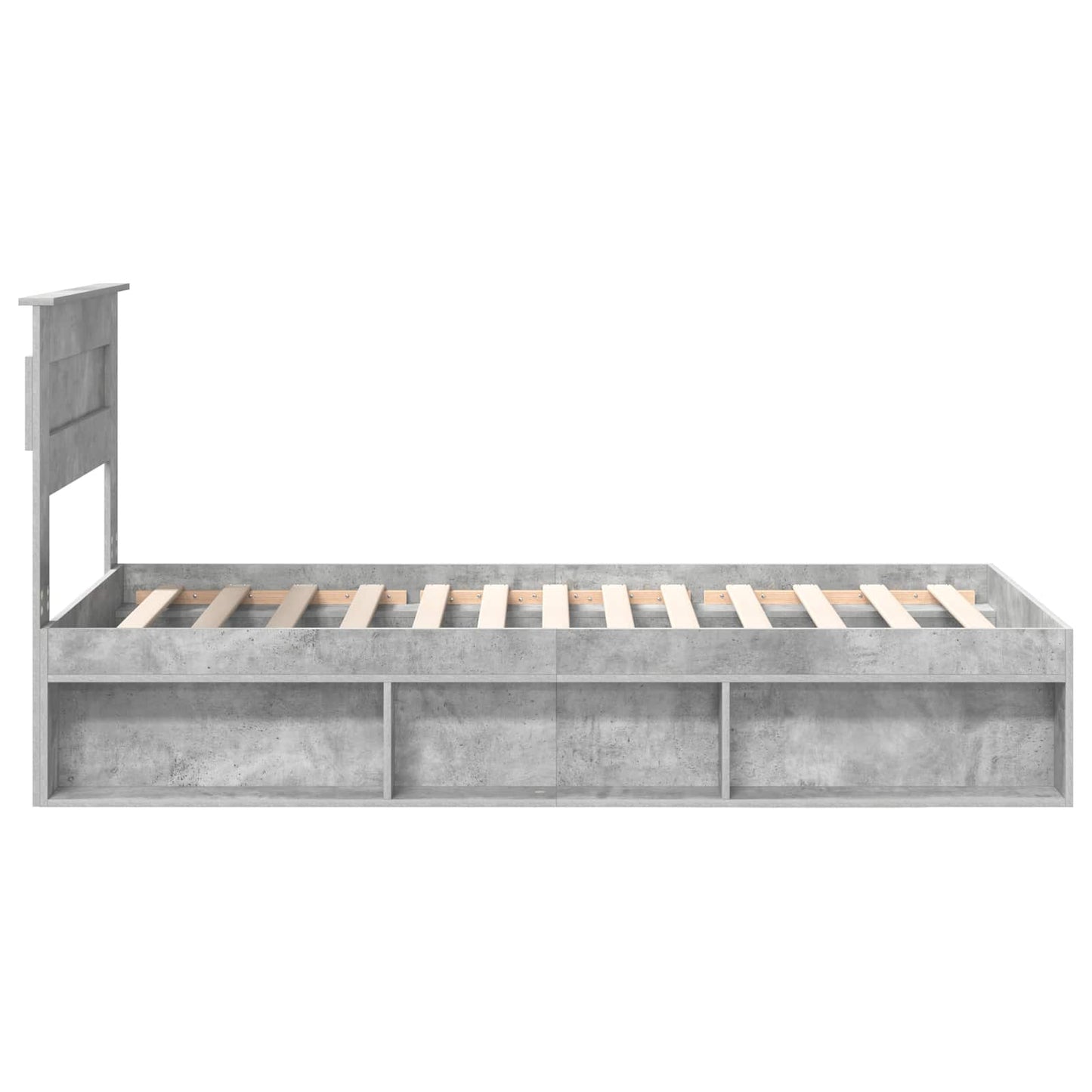Bed Frame Concerte Grey 75 x 190 cm Solid Pine Wood