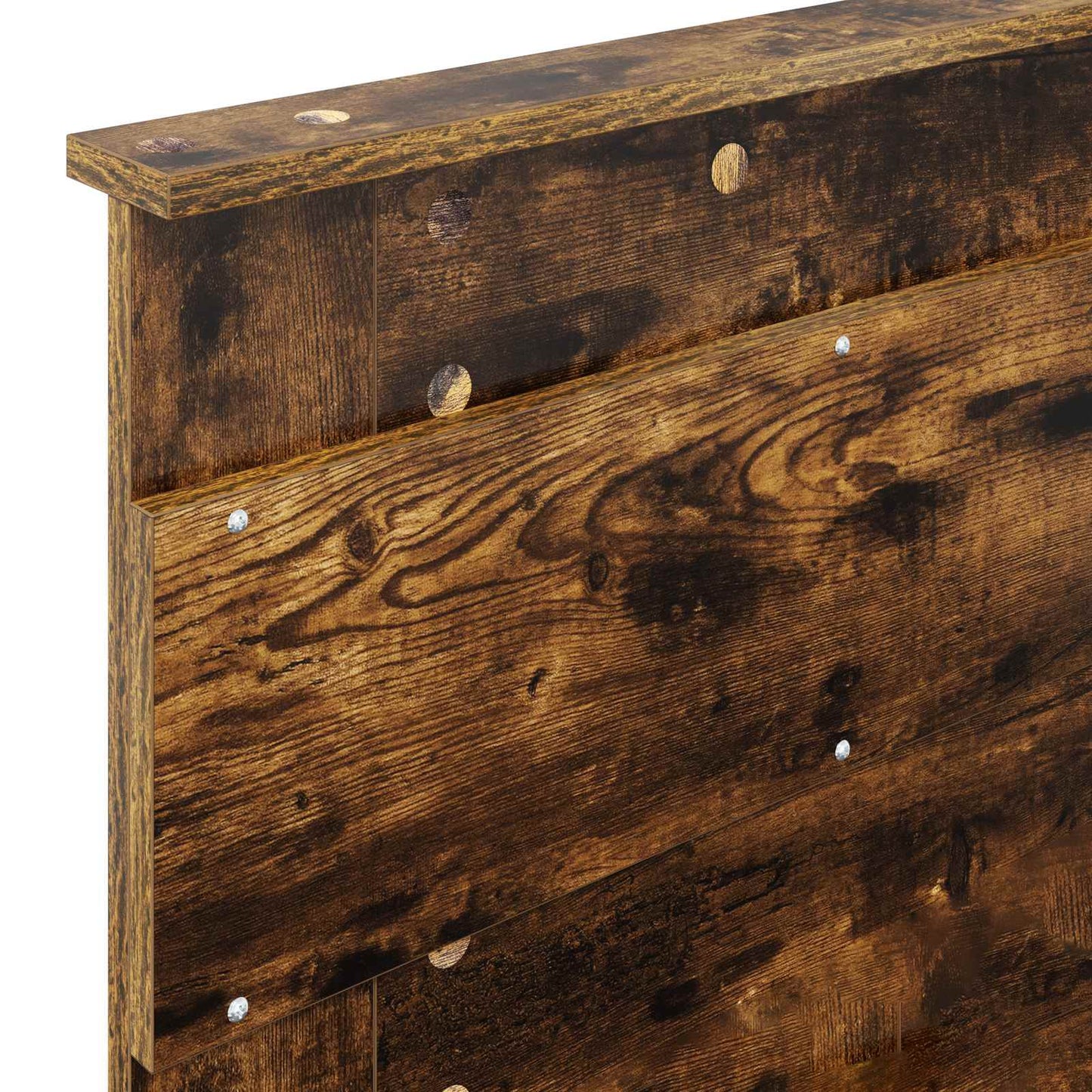 Bed Frame with Headboard Smoked Oak 75 x 190 cm Solid Pine Wood