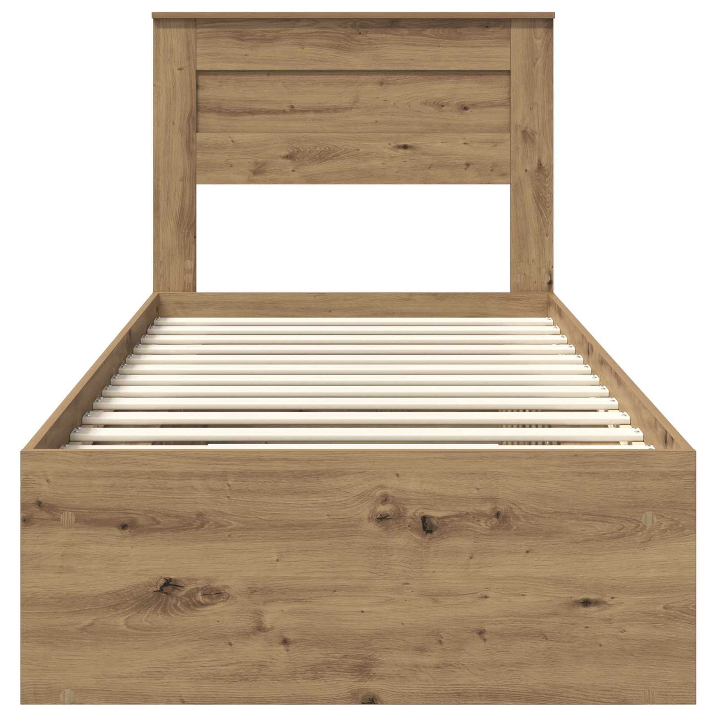 Bed Frame Artisian Oak 75 x 190 cm Solid Pine Wood