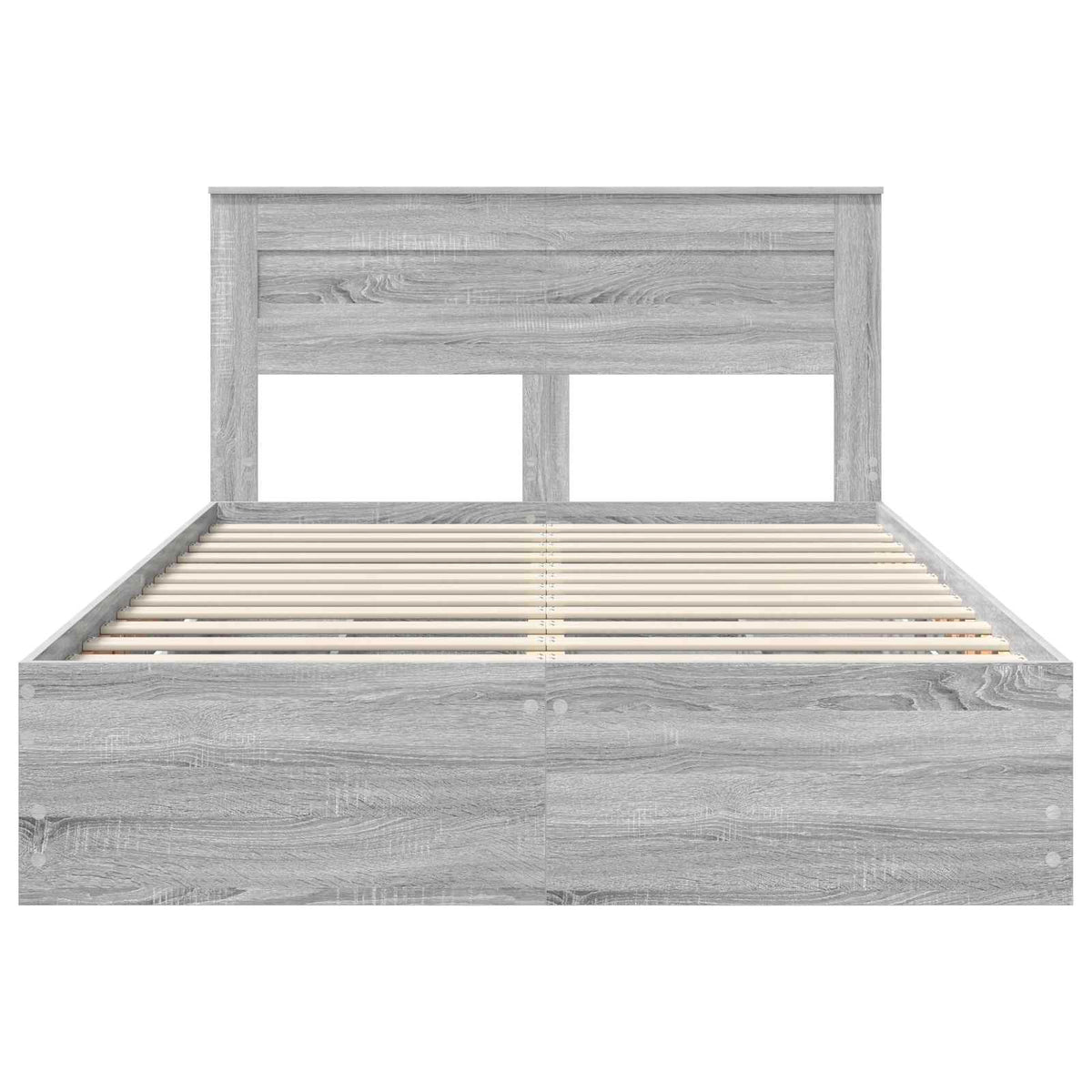Bed Frame with Drawer Grey Sonoma 160 x 200 cm Engineer Wood