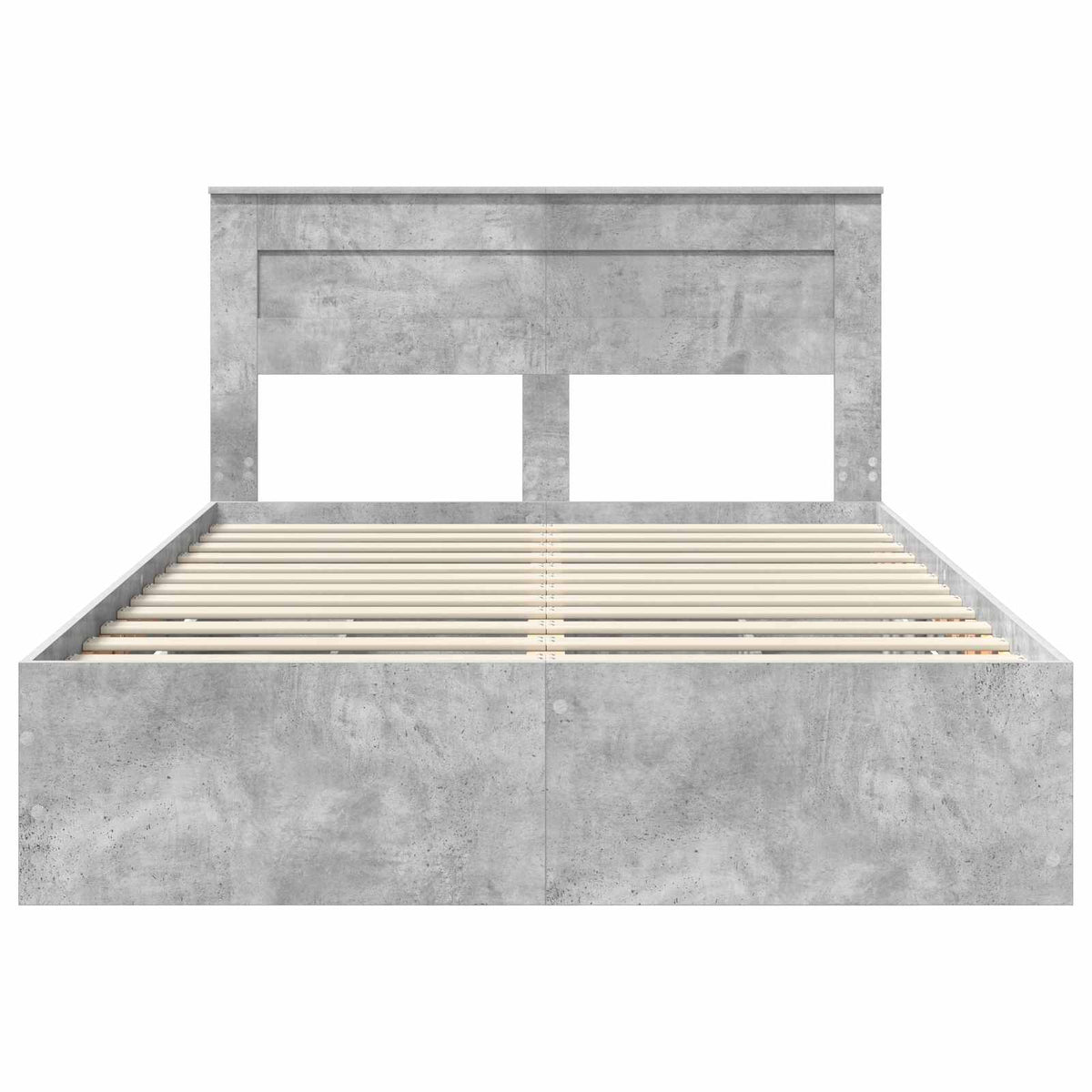 Bed Frame with Drawer Concrete Grey 140 x 200 cm Engineer Wood